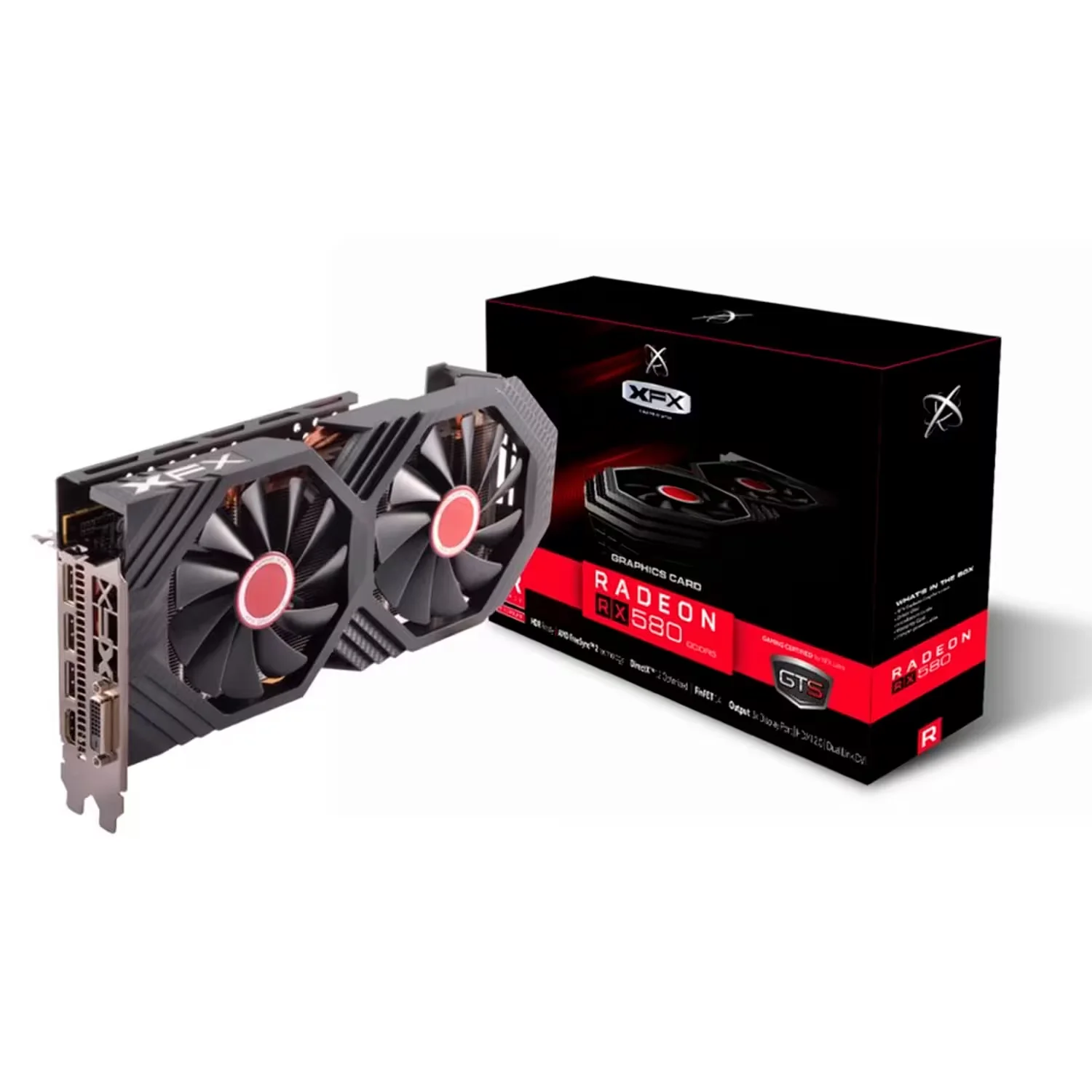 Placa de Vídeo XFX GTS XXX OC 8GB AMD Radeon RX-580 DDR5 - RX-580P8DFD6