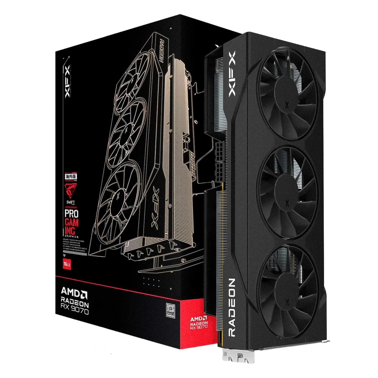 Placa de Vídeo XFX Swift OC Triple AMD Radeon RX-9070 16GB GDDR6 - RX-97SWFT3B7