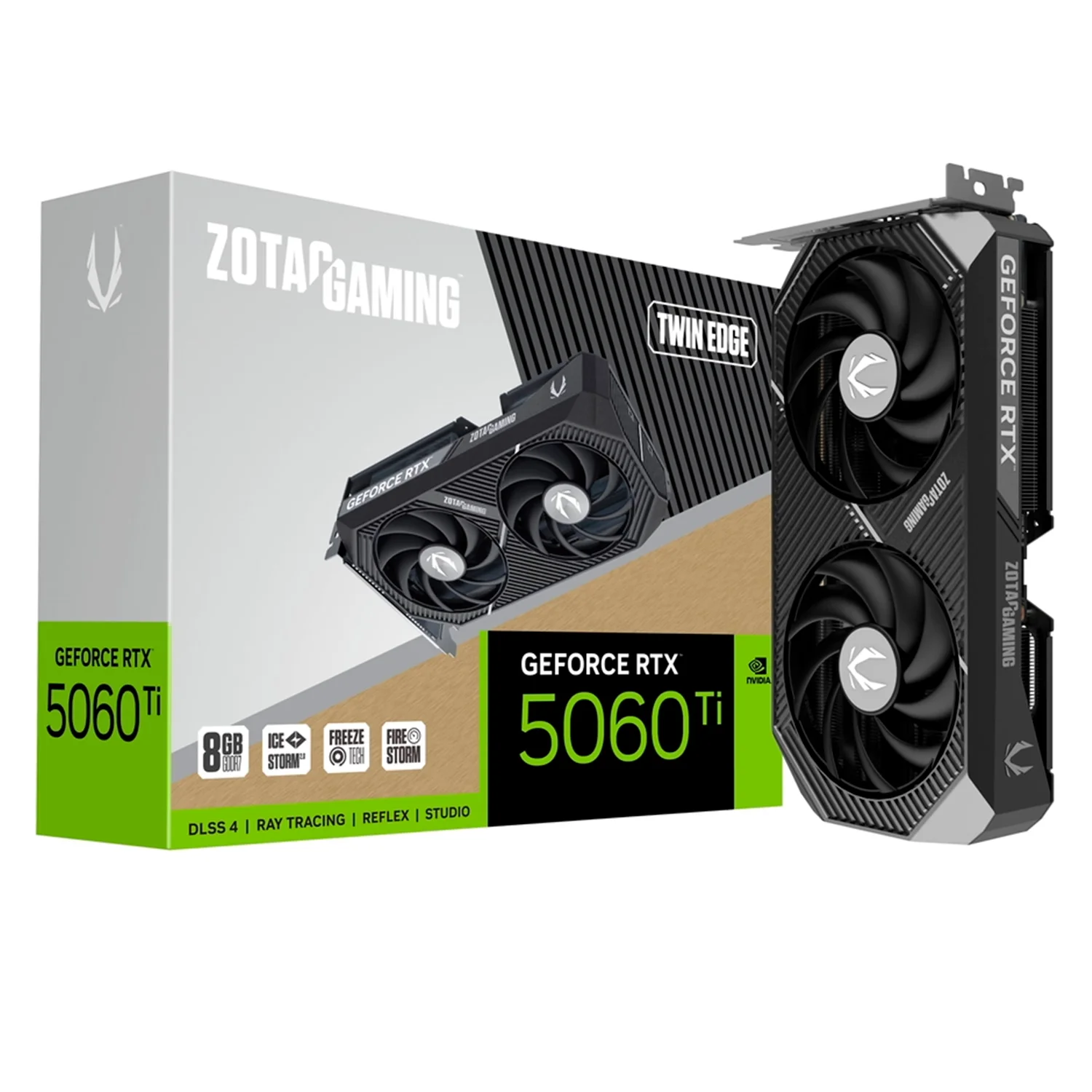 Placa de Vídeo Zotac Twin Edge NVIDIA GeForce RTX-5060Ti 8GB GDDR7 - EDGE ZT-B50610E-10M