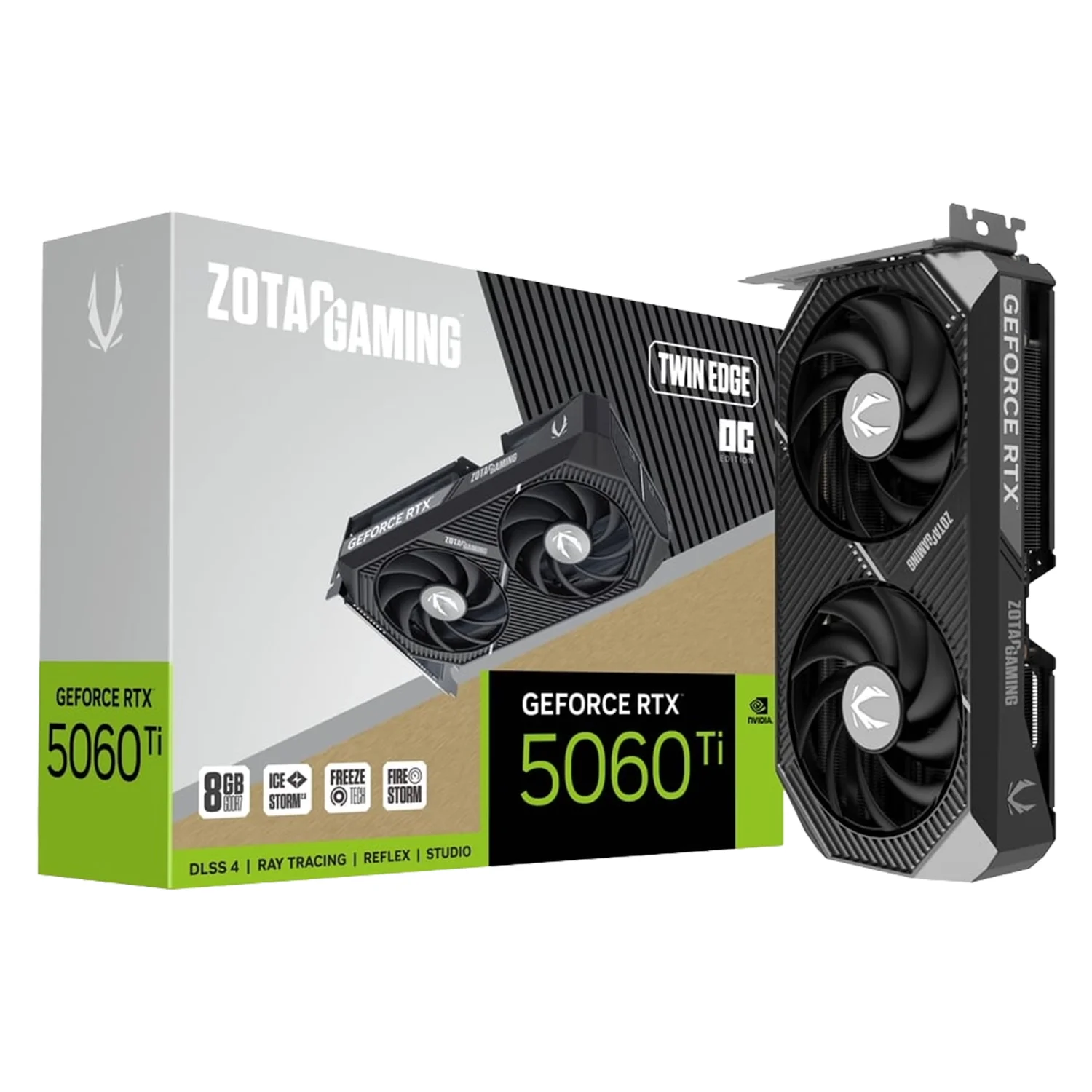 Placa de Vídeo Zotac Twin Edge OC NVIDIA GeForce RTX-5060Ti 8GB GDDR7 - ZT-B50610H-10A