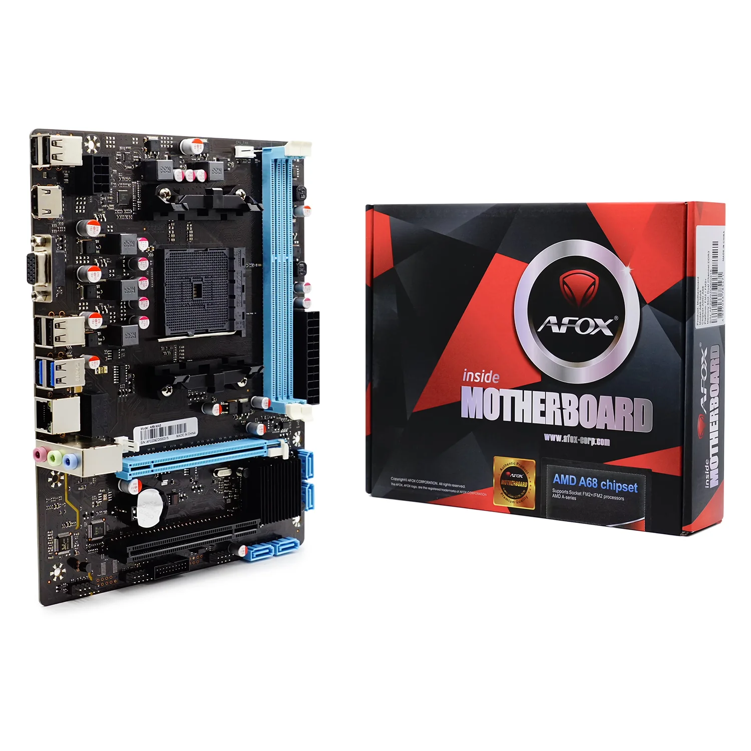 Placa Mãe Afox A68-MA5 DDR3 Socket FM2+ Chipset AMD A68 Micro ATX