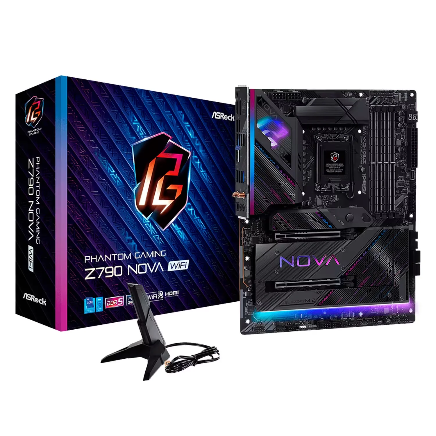 Placa Mãe ASRock Z790 Nova WiFi 4XDDR5 Socket LGA 1700 Chipset Intel Z790 ATX