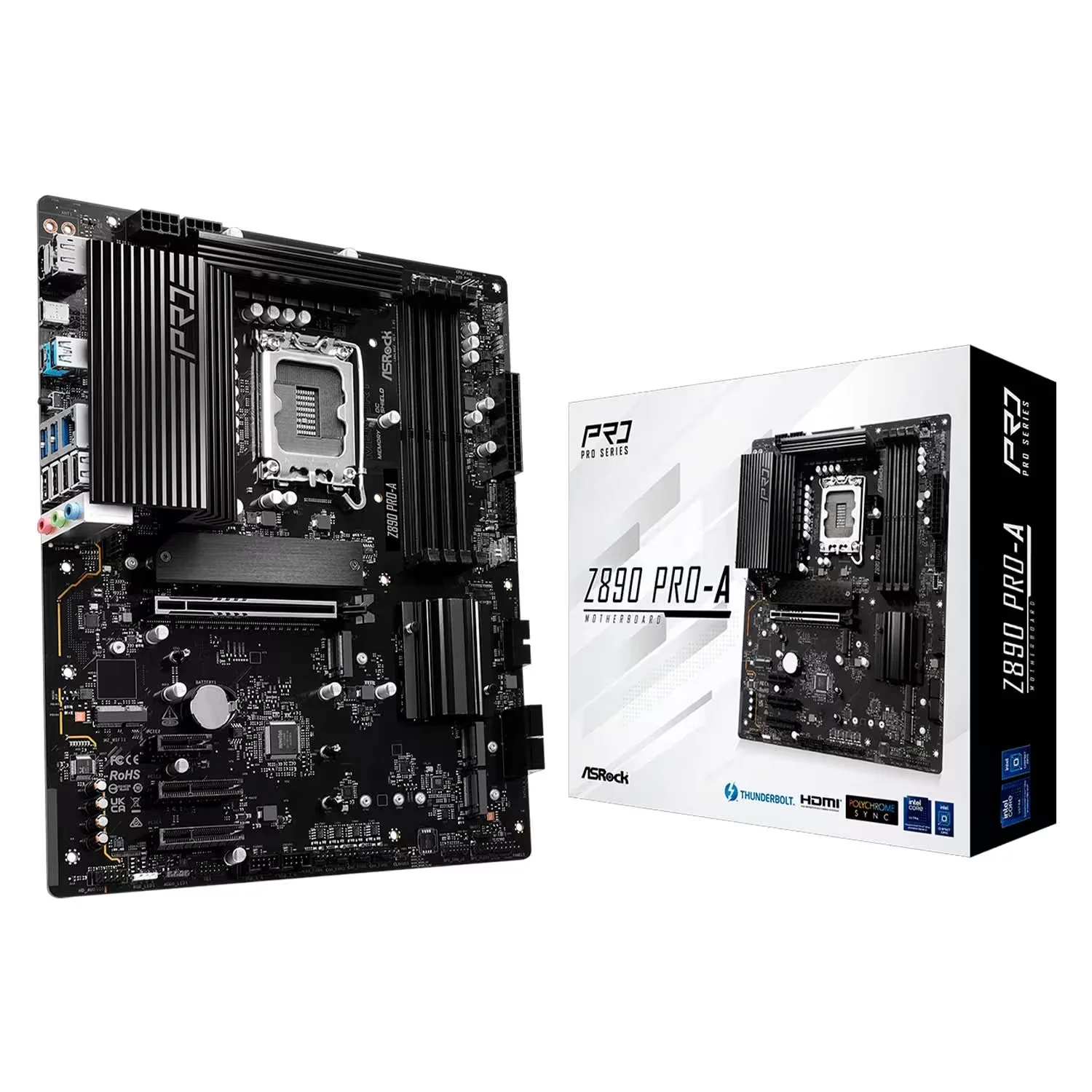 Placa Mãe ASRock Z890 Pro-A 4XDDR5 Socket LGA 1851 Chipset Intel Z890 ATX