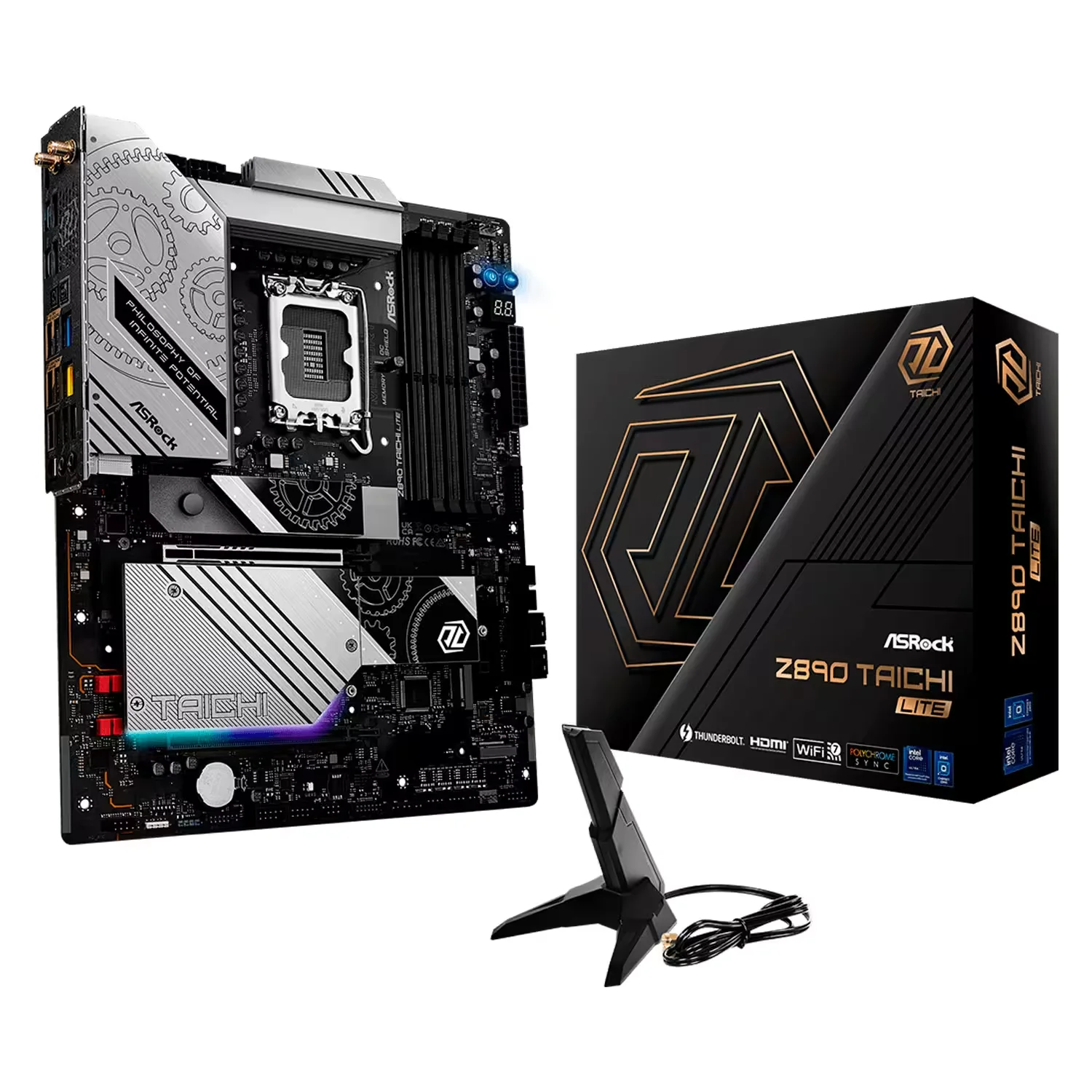Placa Mãe ASRock Z890 Taichi Lite 4XDDR5 Socket LGA 1851 Chipset Intel Z890 ATX