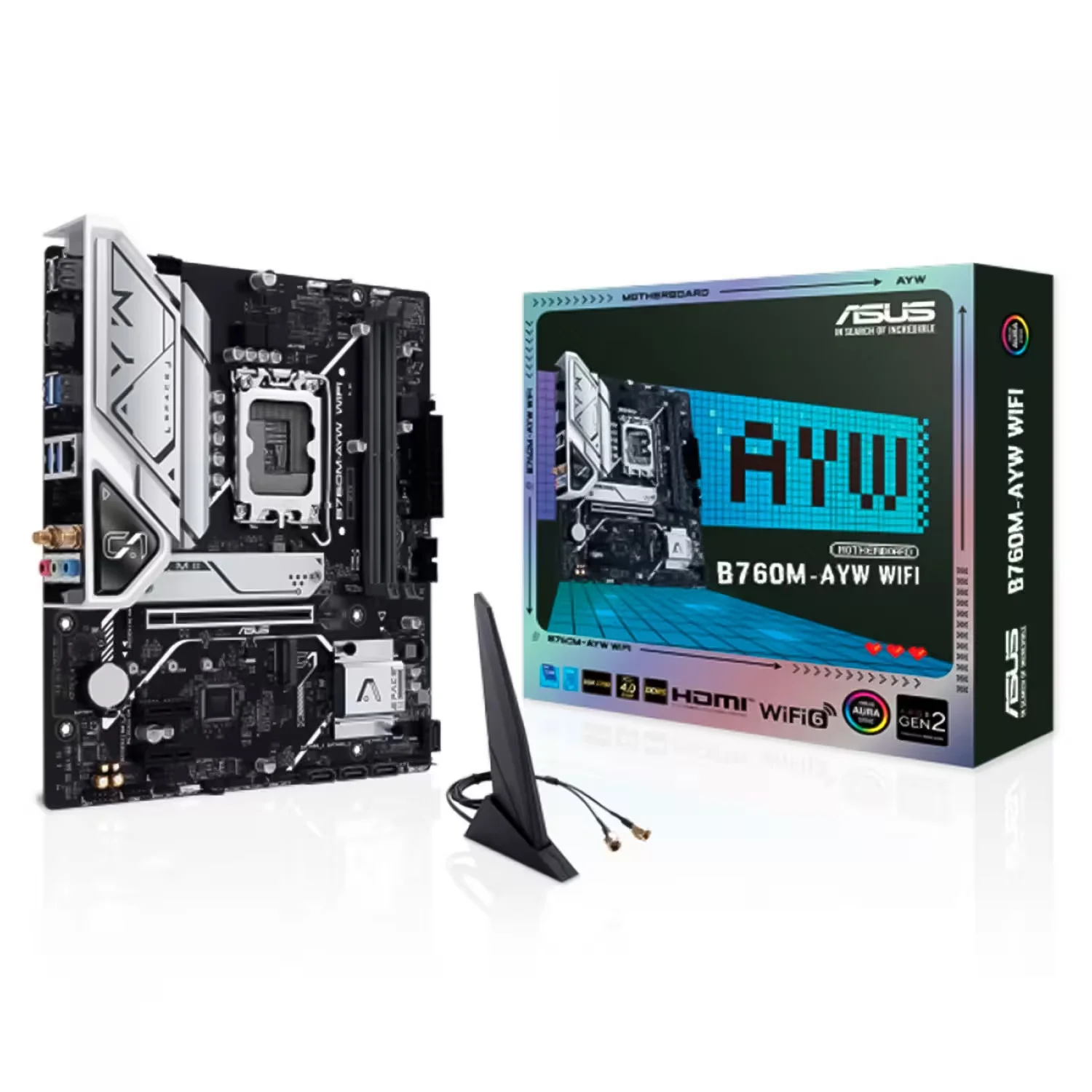 Placa Mãe Asus B760M-AYW WiFi DDR5 Socket LGA 1700 Chipset Intel B760 Micro ATX
