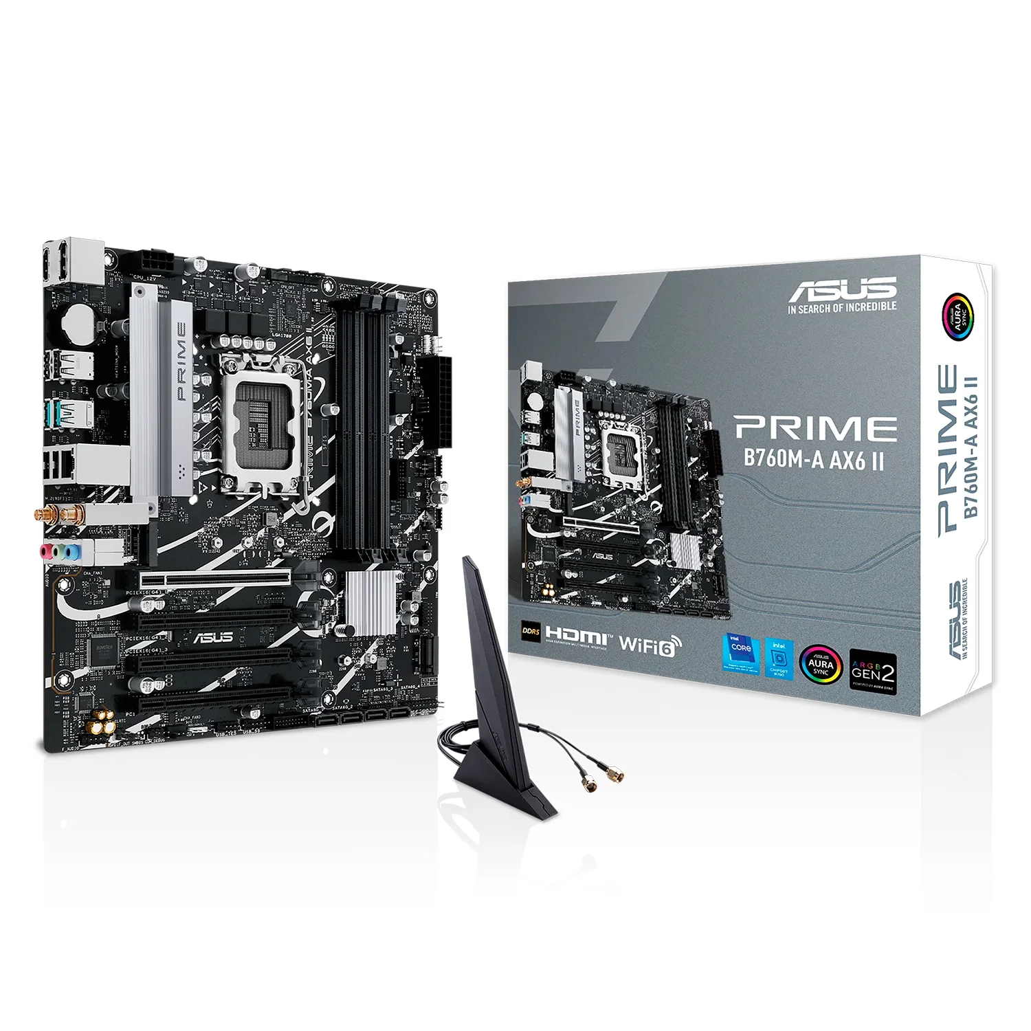 Placa Mãe Asus Prime B760M-A AX6 II DDR5 Socket LGA 1700 Chipset Intel B760 Micro ATX