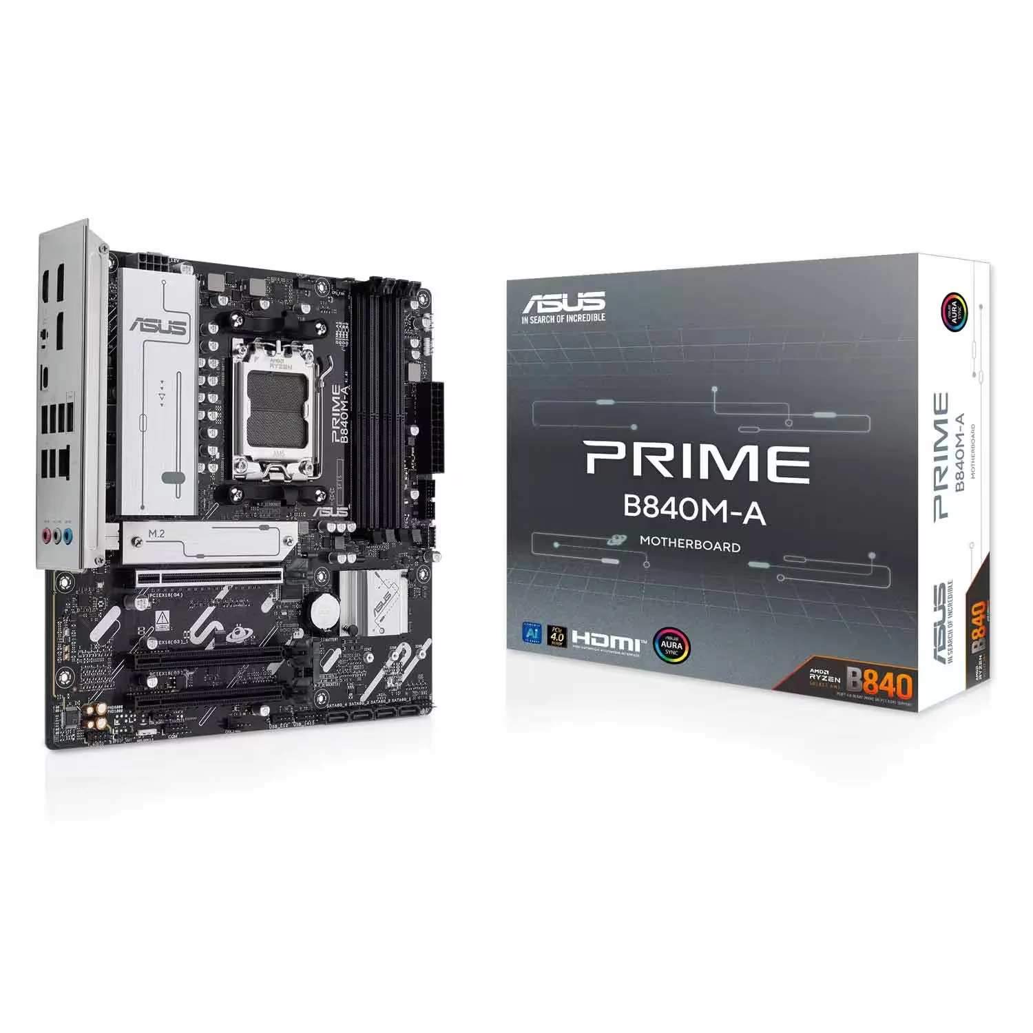Placa Mãe Asus Prime B840M-A 4XDDR5 Socket AM5 Chipset AMD B840 Micro ATX