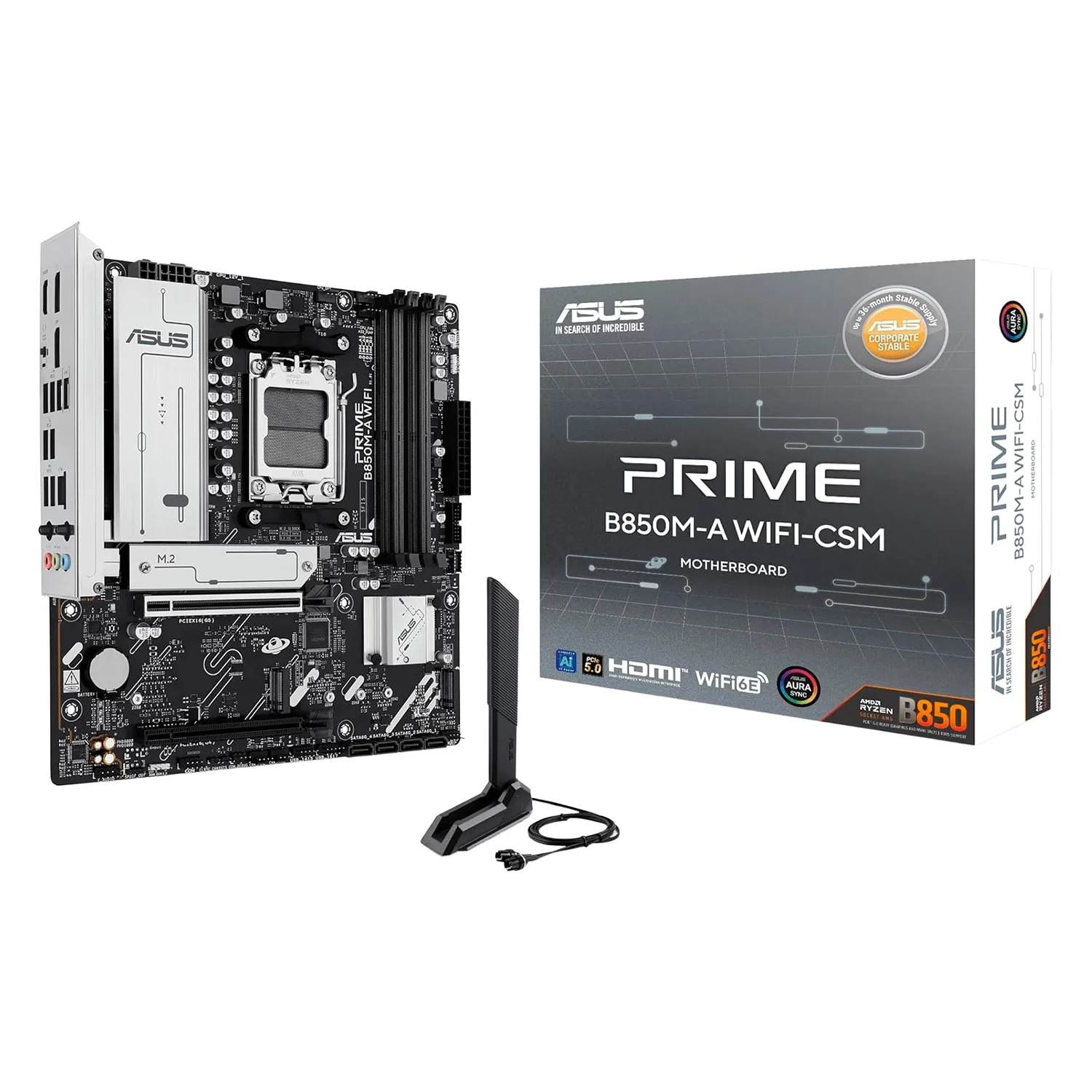 Placa Mãe Asus Prime B850M-A WiFi Socket AM5 Chipset AMD B850 DDR5 Micro ATX