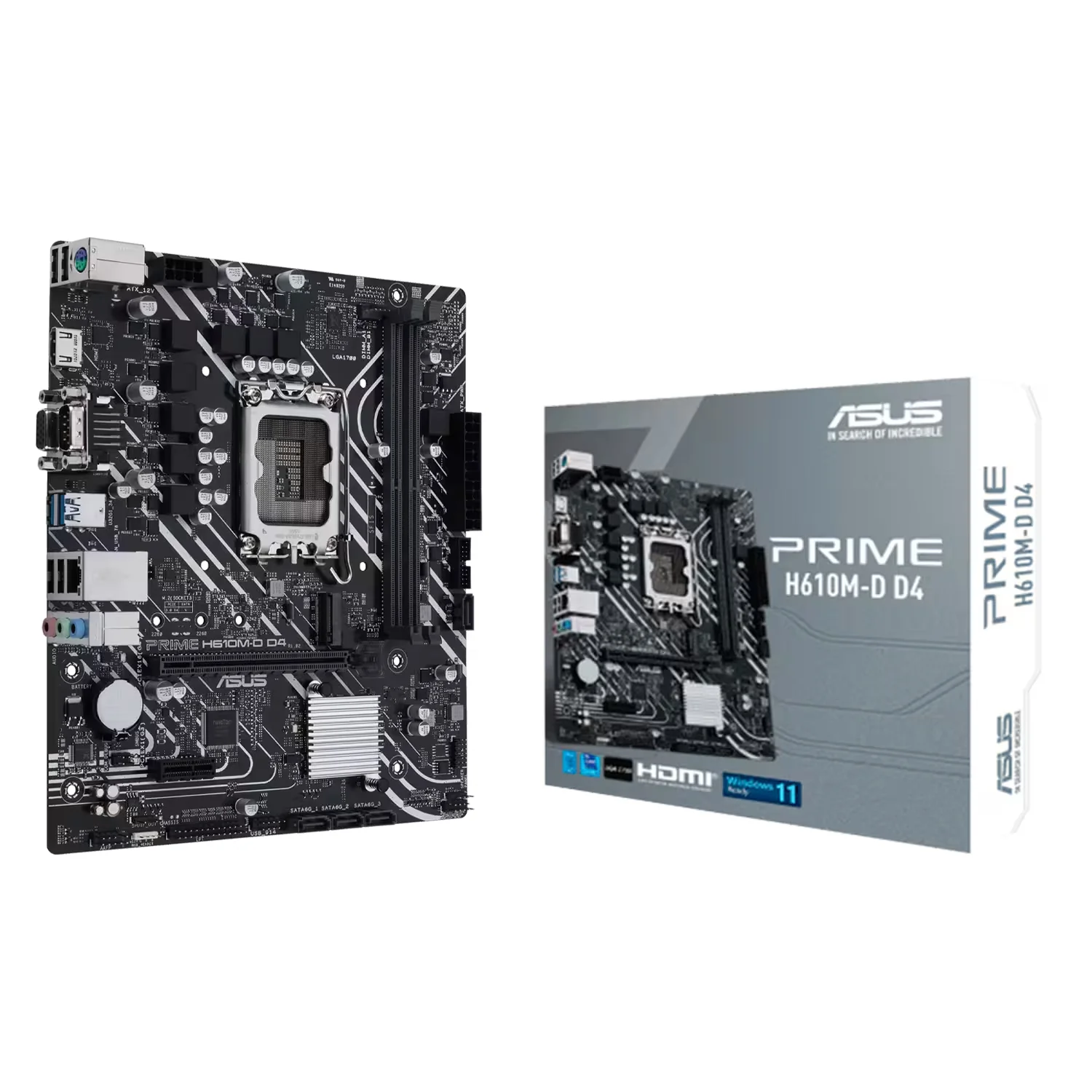 Placa Mãe Asus Prime H610M-D D4 DDR4 Socket LGA 1700 Chipset H610 Micro ATX
