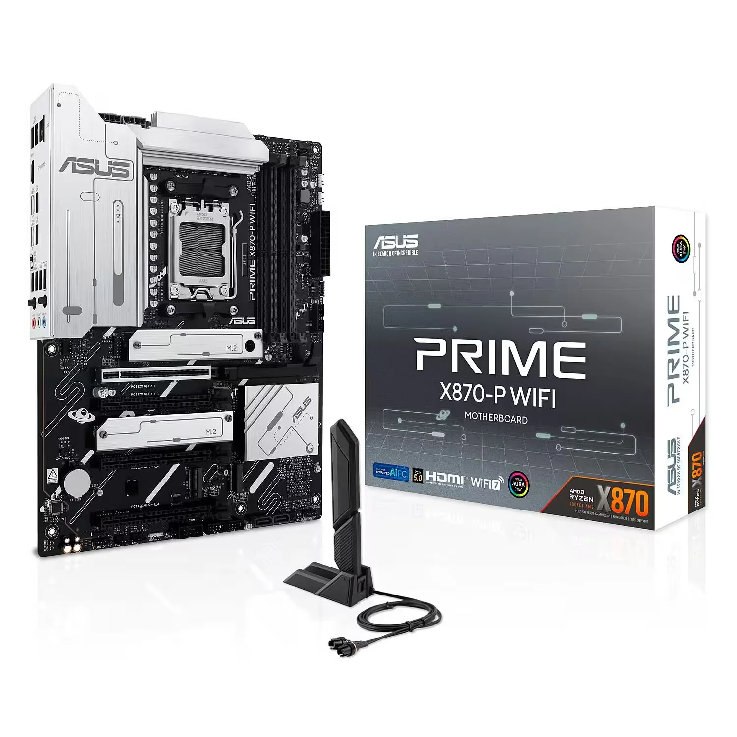Placa Mãe Asus Prime X870-P WiFi DDR5 Socket AM5 Chipset AMD X870 ATX