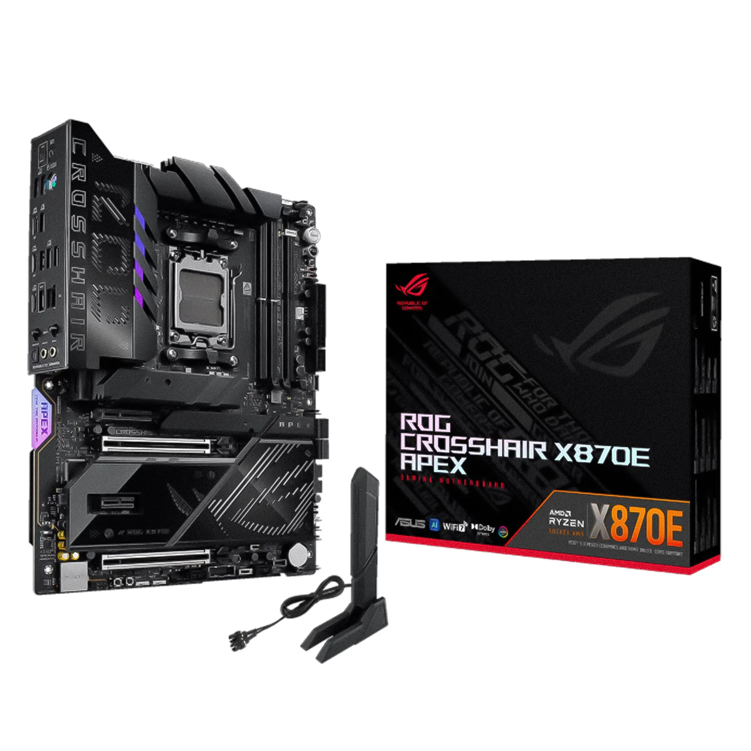 Placa Mãe Asus ROG Crosshair X870E Apex Socket AM5 Chipset AMD X870E DDR5 ATX
