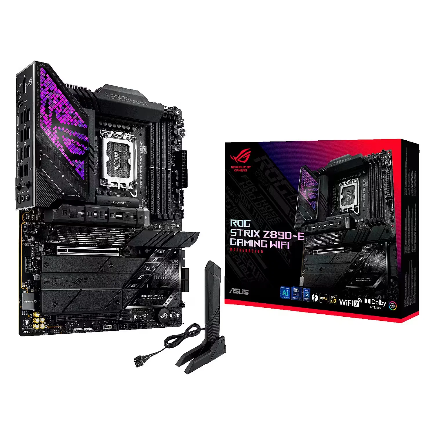 Placa Mãe Asus Rog Strix Z890-E Gaming WiFi DDR5 Socket LGA 1851 Chipset Intel Z890 ATX