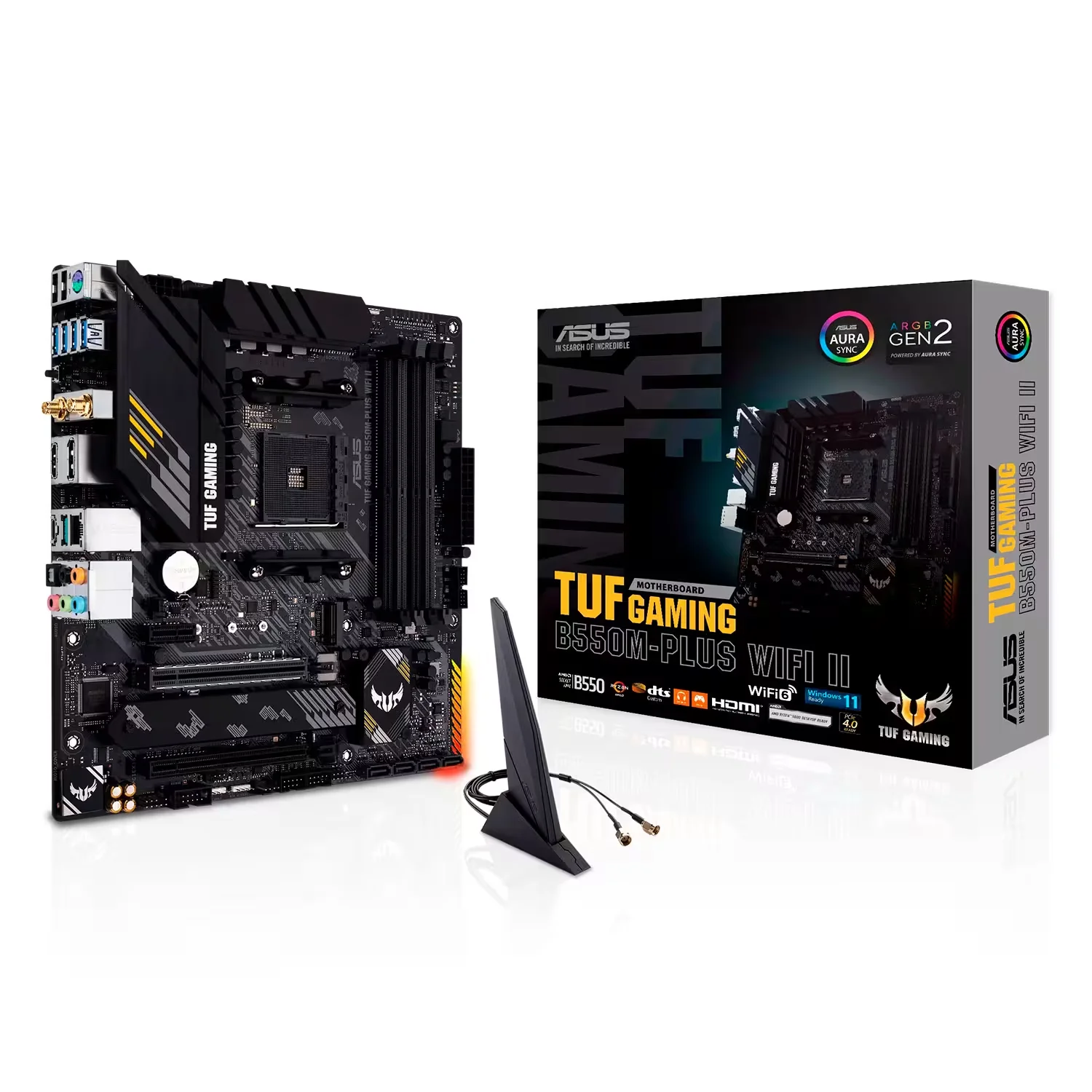 Placa Mãe Asus Tuf Gaming B550-Plus WiFi II Socket AM4 Chipset AMD B550 DDR4 ATX