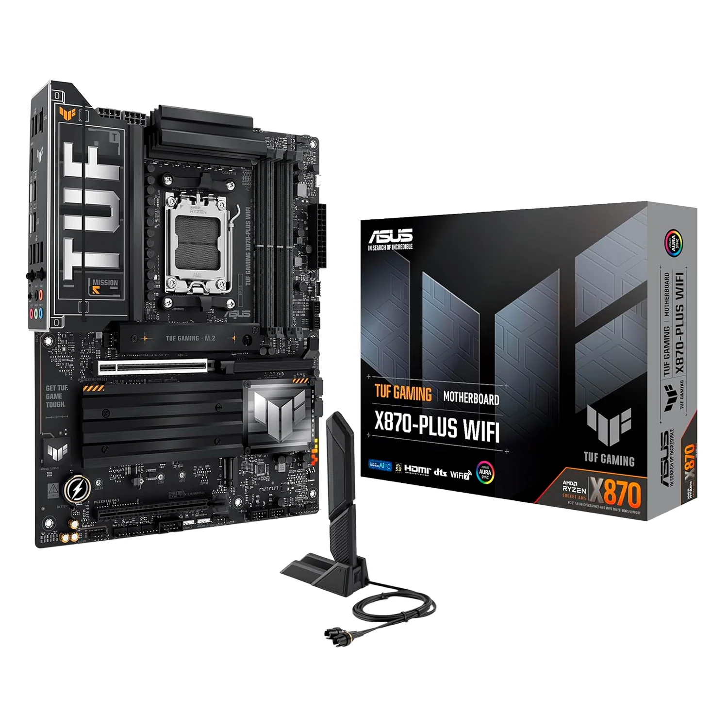 Placa Mãe Asus Tuf Gaming X870E-Plus WiFi 7 Socket AM5 Chipset AMD X870E DDR5 ATX