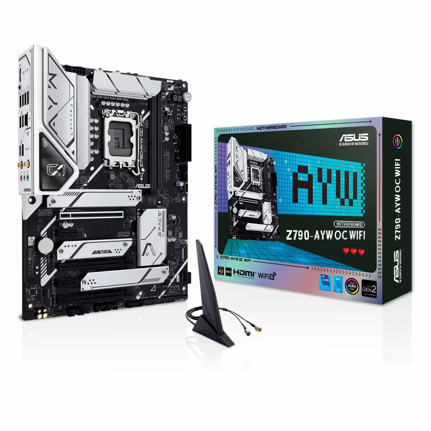 Placa Mãe Asus Z790-AYW OC WiFi DDR5 Socket LGA 1700 Chipset Intel Z790 ATX