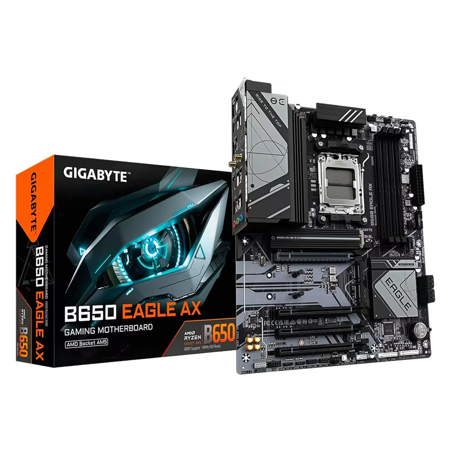 Placa Mãe Gigabyte B650 Eagle AX WiFi DDR5 Socket AM5 Chipset AMD B650 ATX