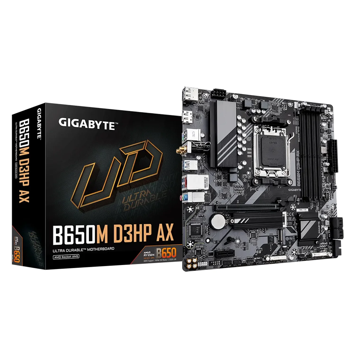 Placa Mãe Gigabyte B650M D3HP AX DDR5 Socket AM5 Chipset AMD B650 Micro ATX