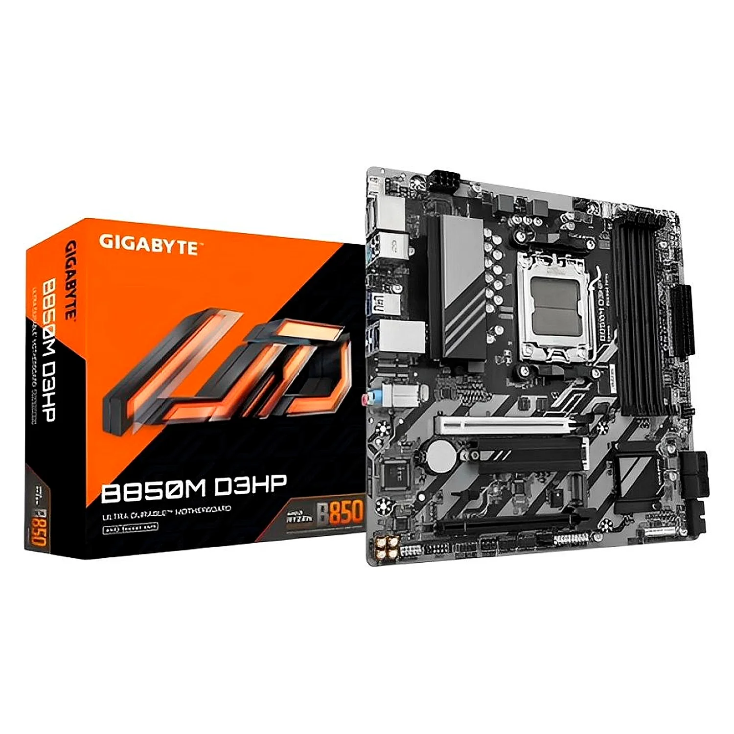 Placa Mãe Gigabyte B850M D3HP DDR5 Socket AM5 Chipset AMD B850 Micro ATX