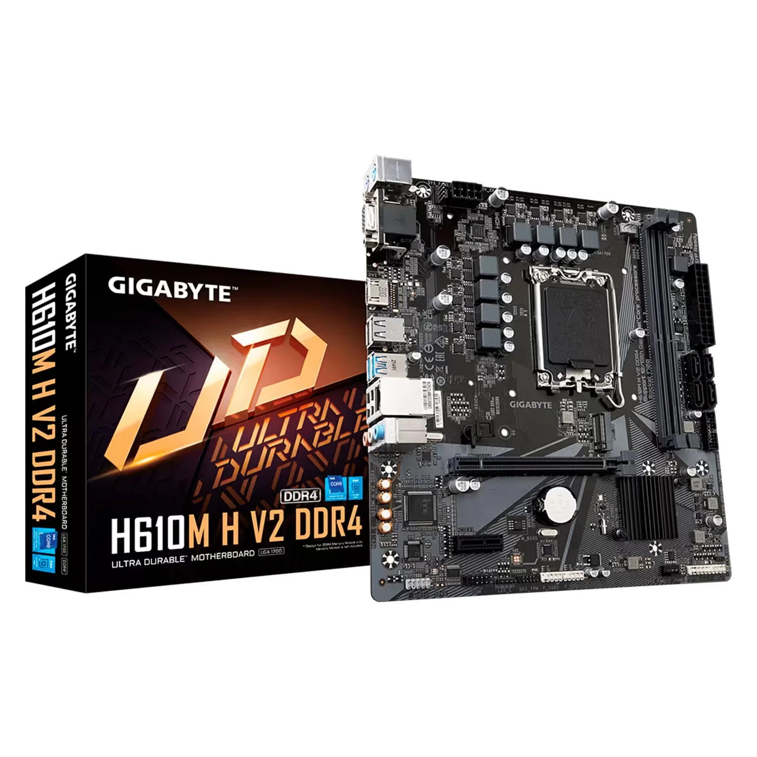 Placa Mãe Gigabyte H610 H V2 DDR4 Socket LGA 1700 Chipset H610 Micro ATX