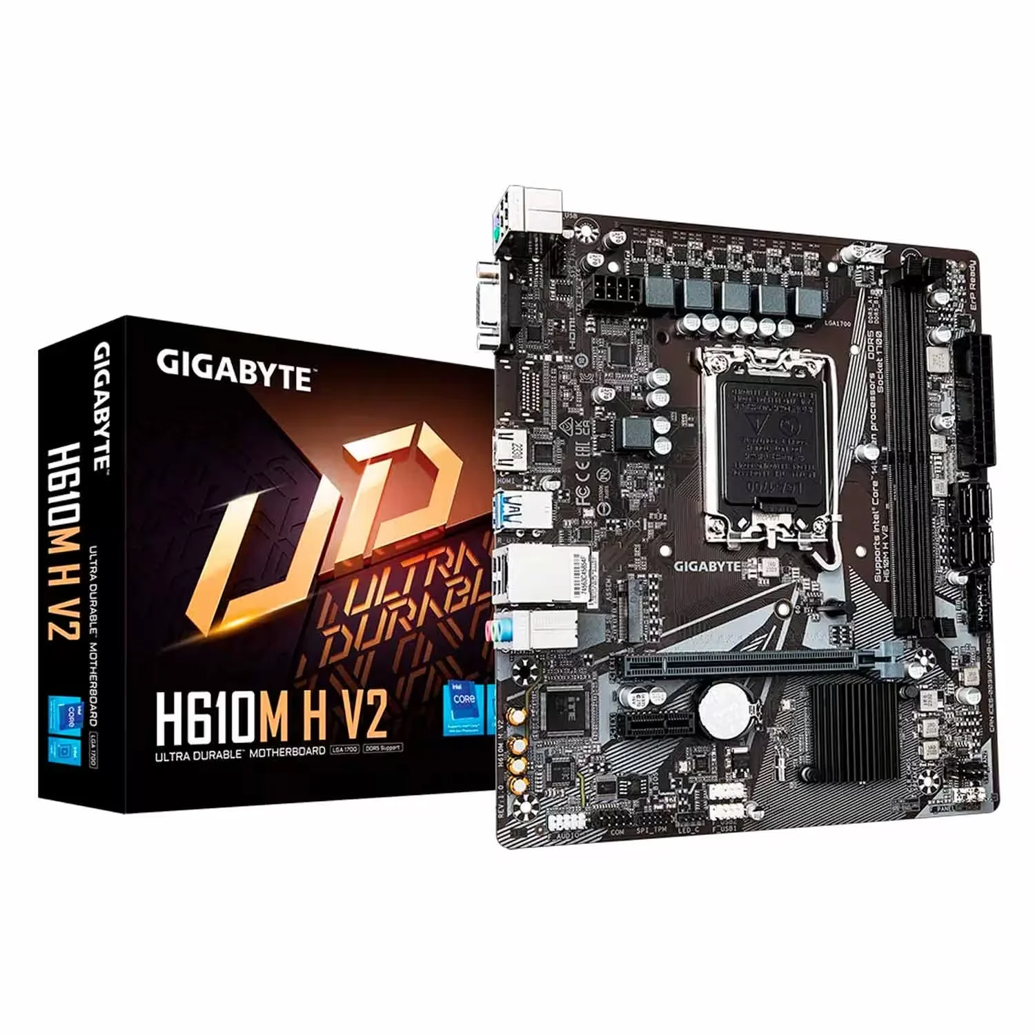 Placa Mãe Gigabyte H610M H V2 DDR5 Socket LGA 1700 Chipset Intel H610 Micro ATX