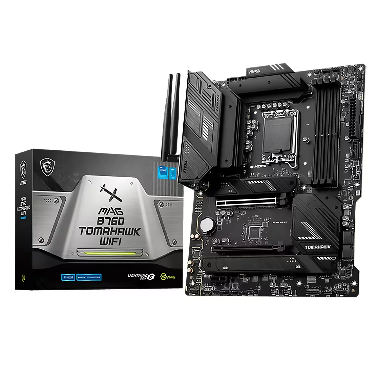 Placa Mãe MSI B760 Mag Tomahawk Wi-Fi DDR5 Socket LGA 1700 Chipset Intel B760 ATX