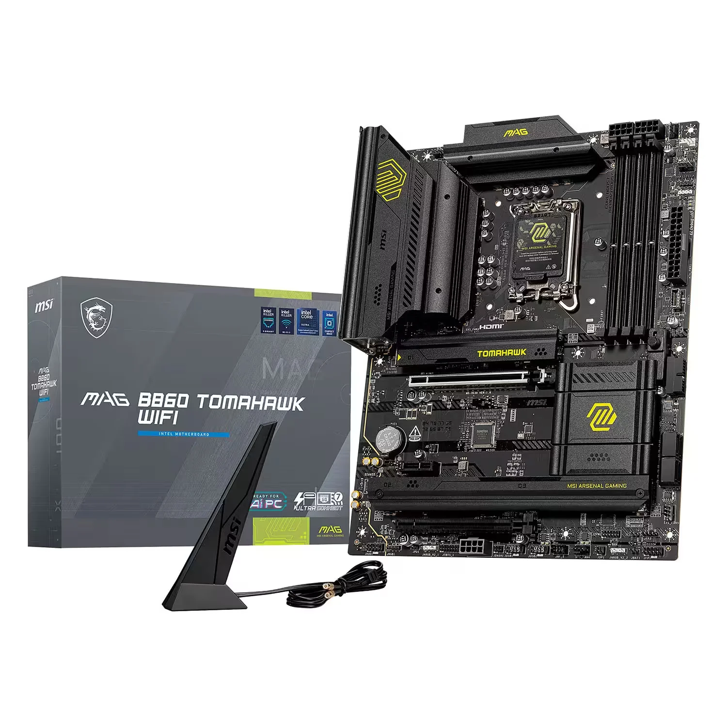 Placa Mãe MSI B860 Mag Tomahaw WiFi 4XDDR5 Socket LGA 1851 Chipset Intel B680 ATX