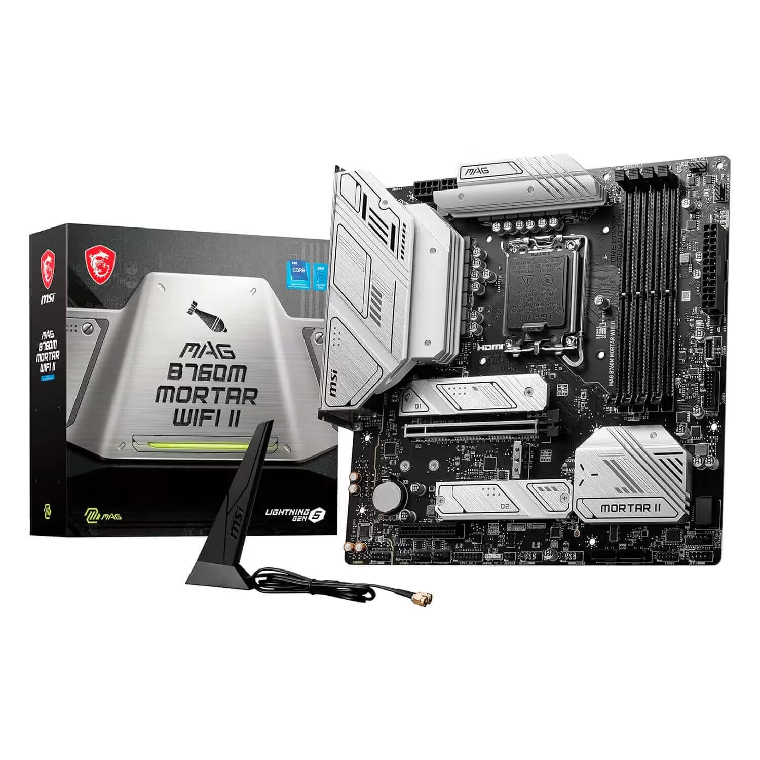 Placa Mãe MSI Mag B760M Mortar Wi-Fi II DDR5 Socket LGA 1700 Chipset Intel B760M Micro ATX
