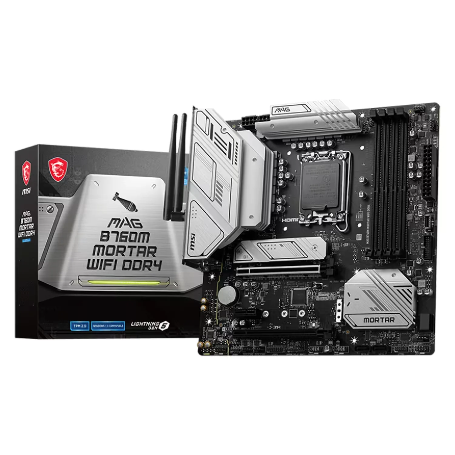 Placa Mãe MSI MAG B760M Mortar WiFi DDR4 Socket LGA 1700 Chipset Intel B760 Micro ATX