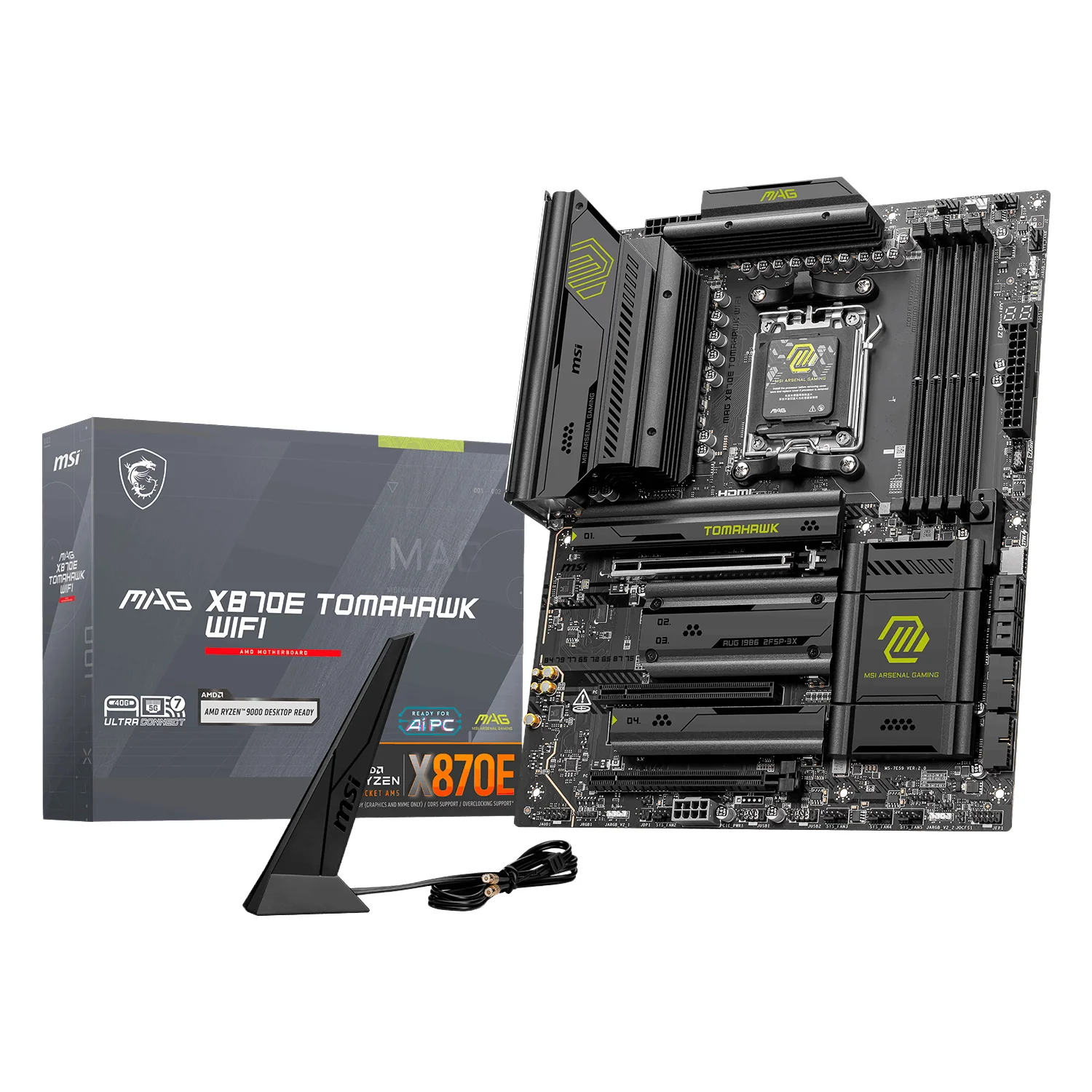 Placa Mãe MSI Mag X870E Tomahawk WiFi DDR5 Socket AM5 Chipset AMD X870E ATX