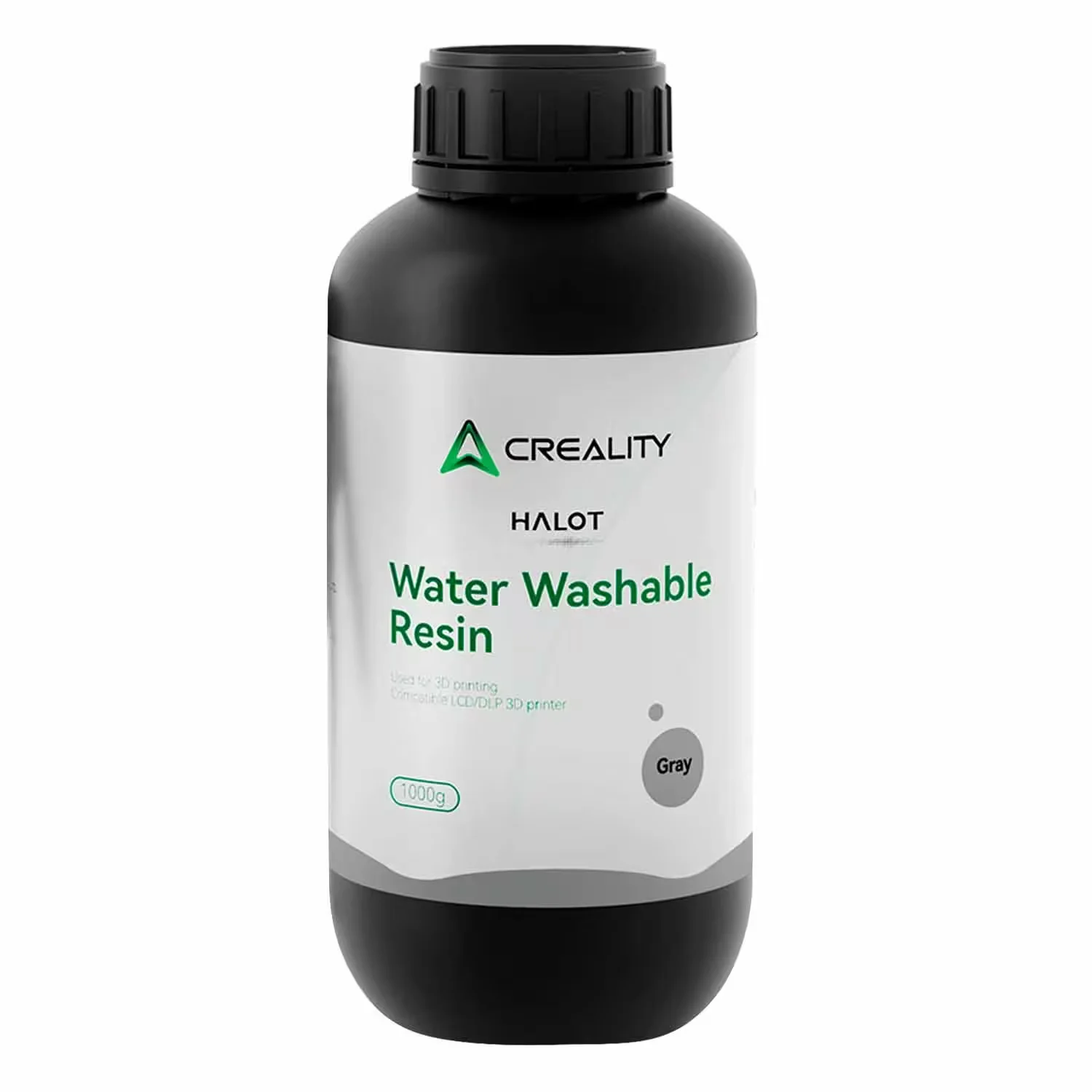 Resina Creality Halot Water Washable 1kg para Impressora 3D - Cinza