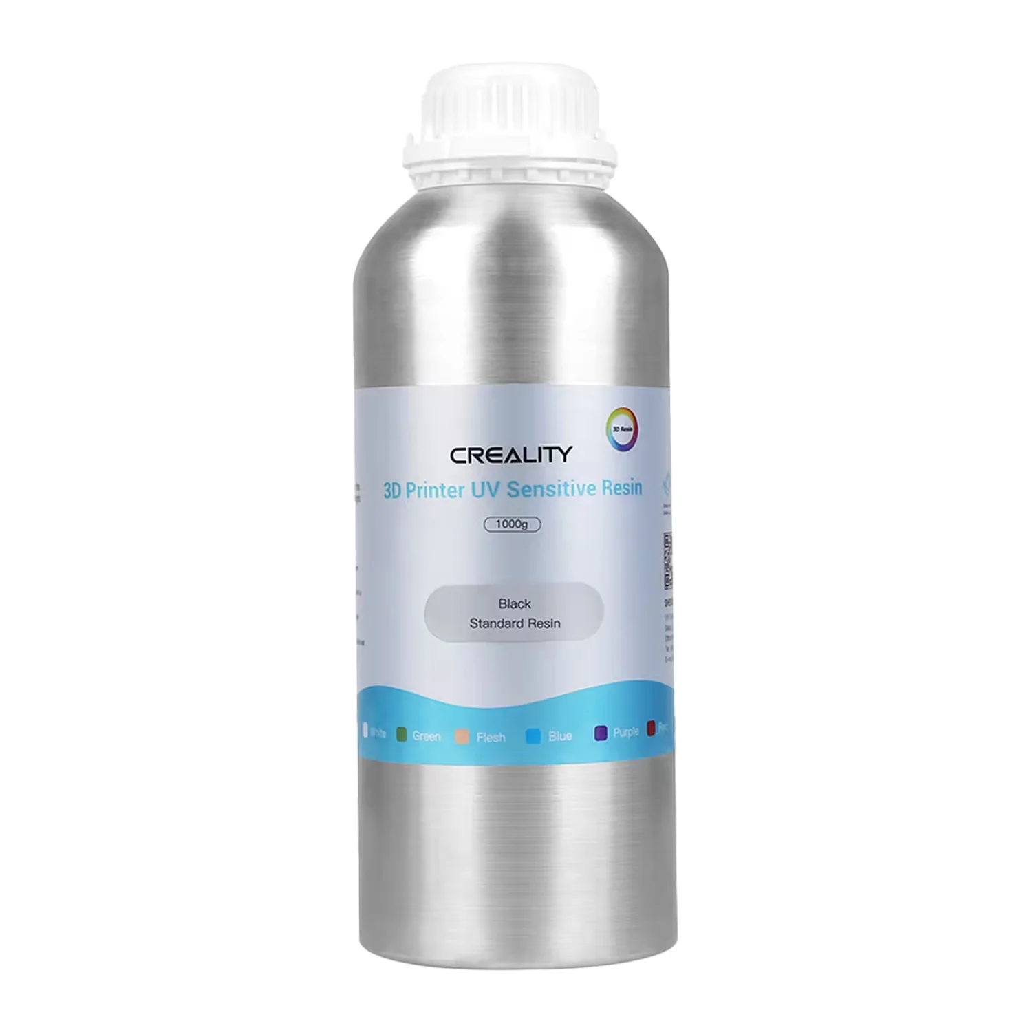Resina Creality Standard Rigid 1Kg Alumínio para Impressora 3D - Preto