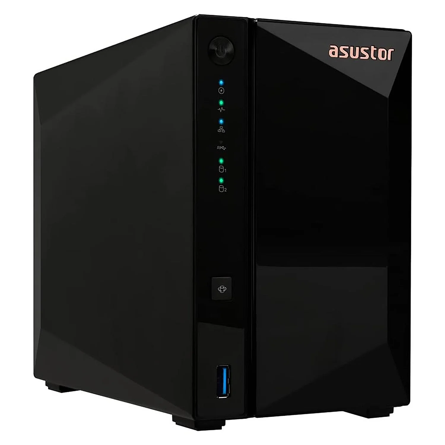Servidor NAS Asustor AS3302T V2 Realtek RTD1619B 2 Baias - Preto