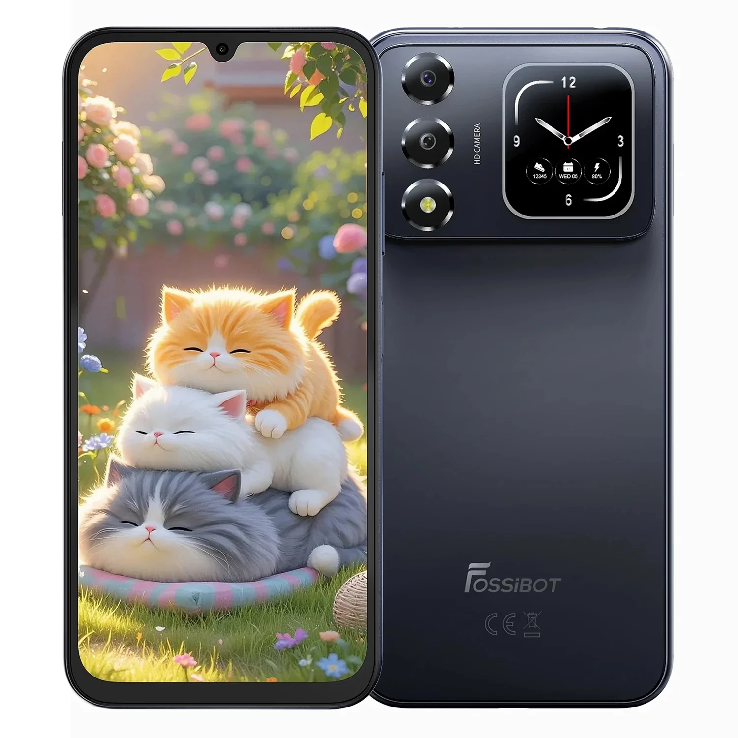 Smartphone Fossibot S7 128GB 4GB RAM Dual SIM Tela 6.9" - Preto