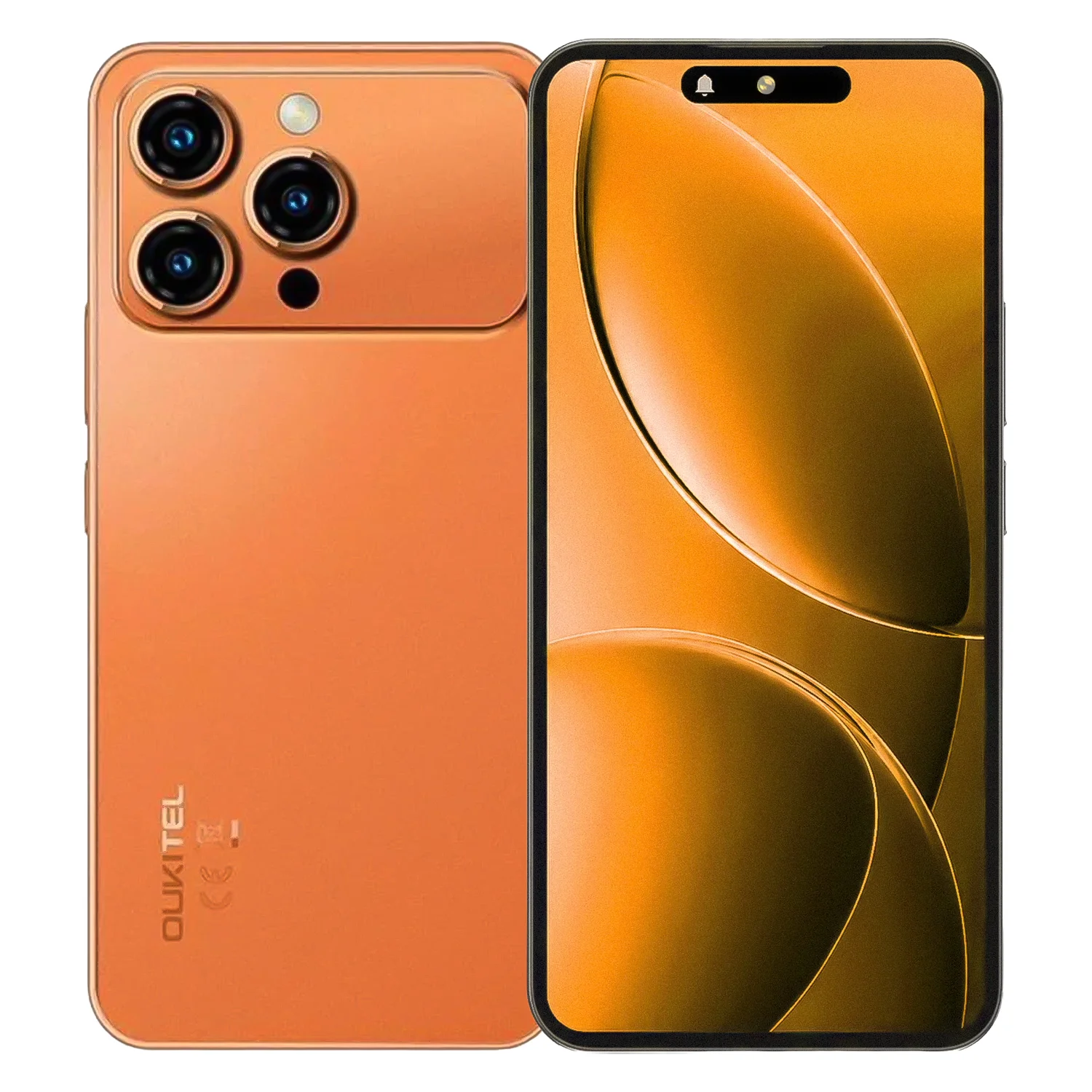 Smartphone Oukitel P1 Pro 512GB 8GB RAM Dual SIM Tela 6.7" - Laranja