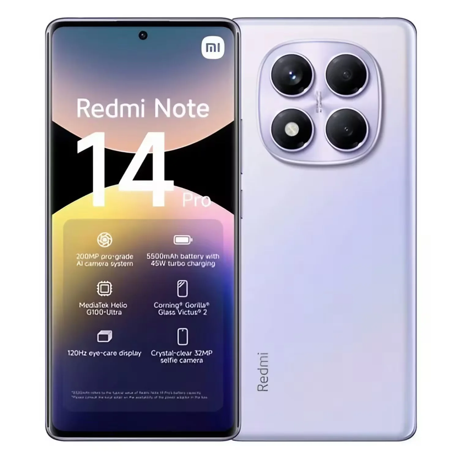 Smartphone Xiaomi Redmi Note 14 Pro 4G Global 256GB 8GB RAM Dual SIM Tela 6.67" - Roxo