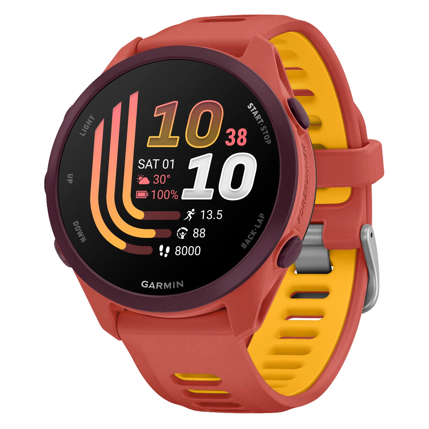 Smartwatch Garmin Forerunner 170 Music 010-03920-13 - Rosa e Amarelo