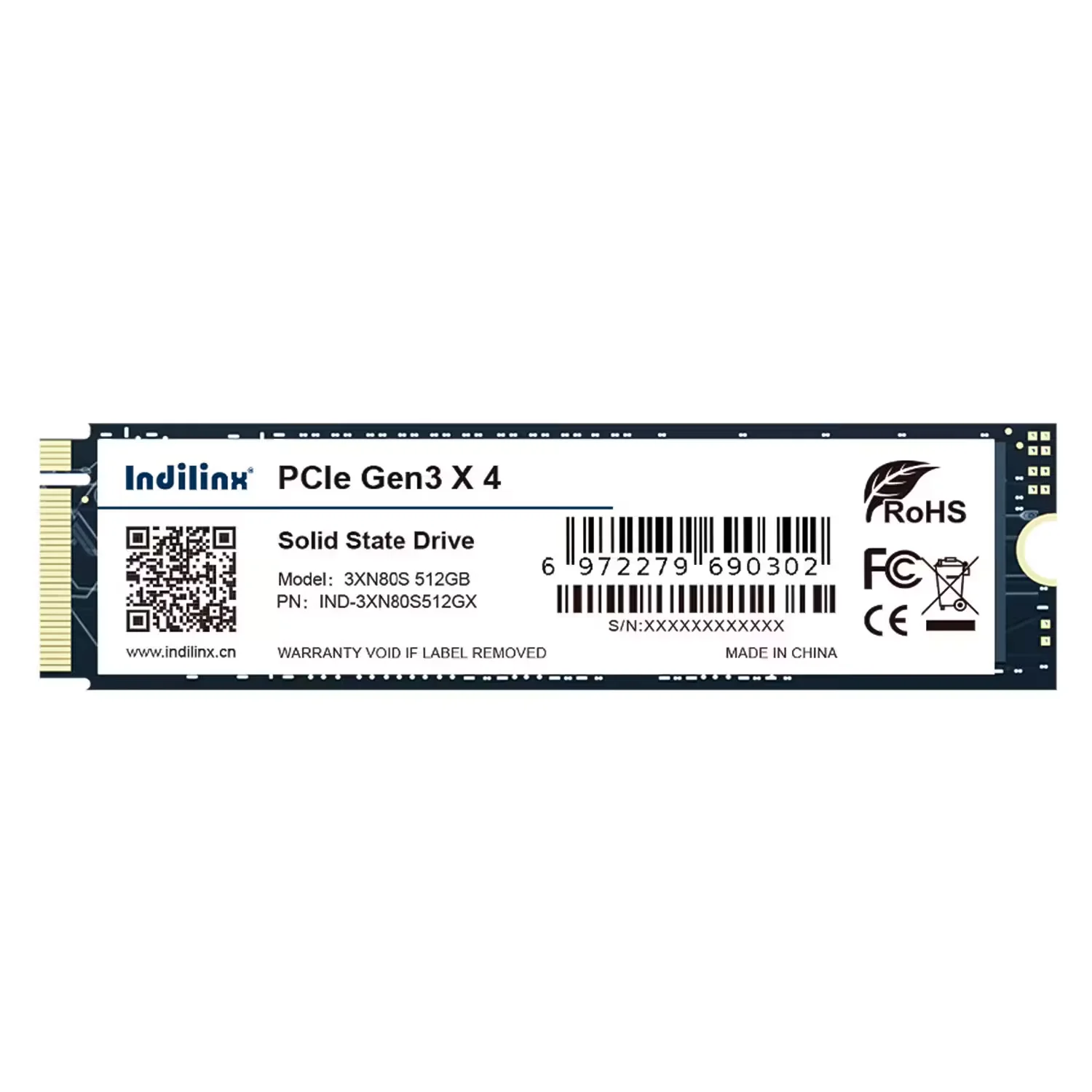 SSD M.2 Indilinx 4XN80S 512GB NVMe PCIe Gen 3