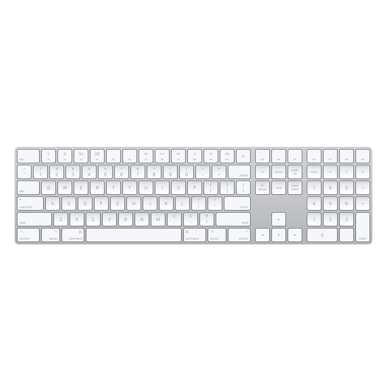 Teclado Apple Magic Keyboard MXCJ3LL/A Sem Fio Inglês - Branco