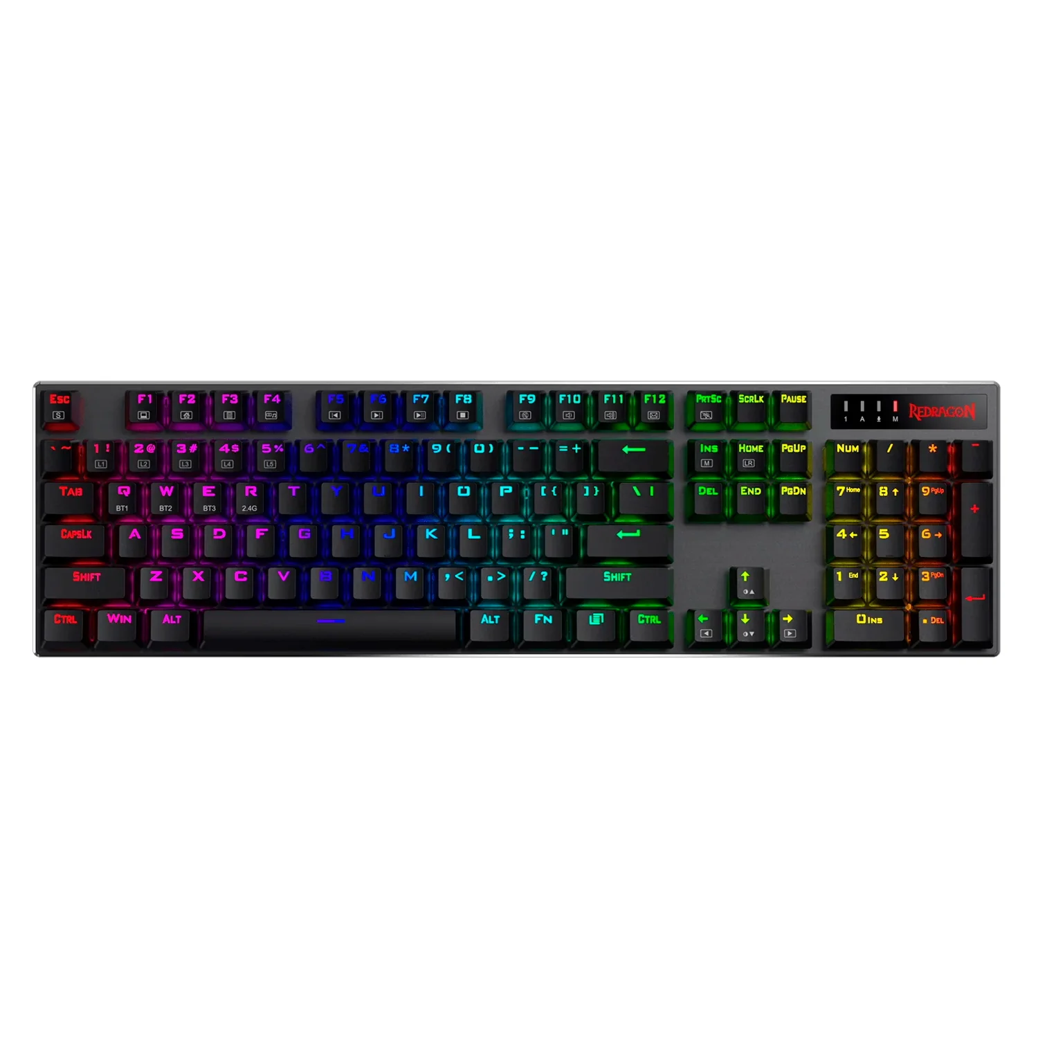 Teclado Gamer Dharma Pro K556RGB-PRO RGB Switch Red - Preto
