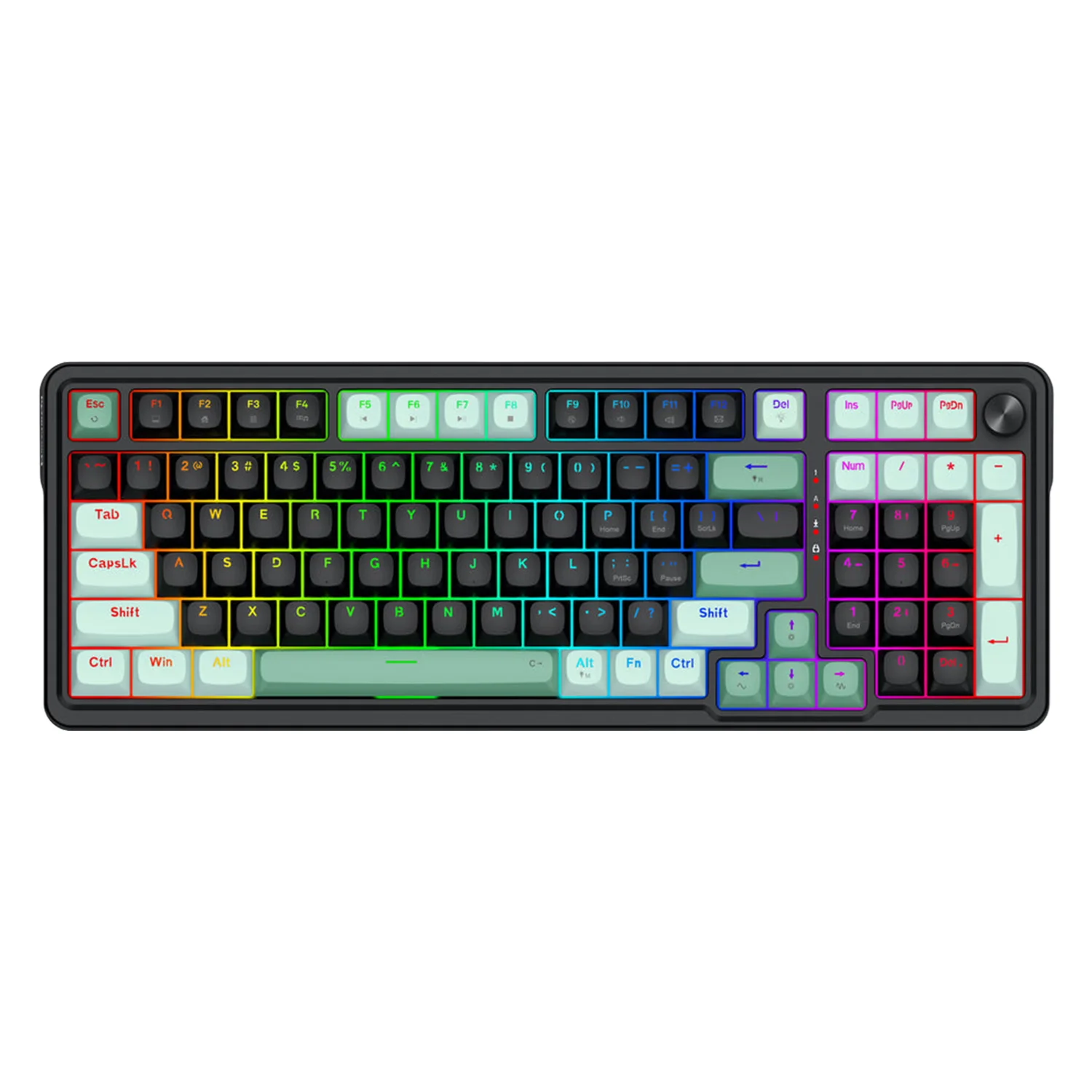 Teclado Gamer Redragon Eisa Magnetic K686BG RGB USB-C - Preto e Verde