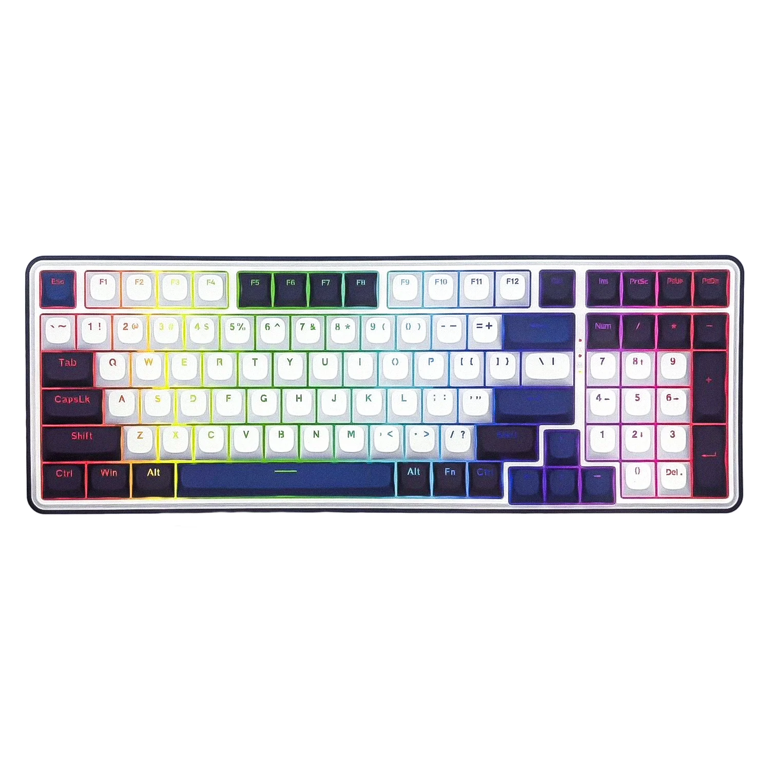 Teclado Gamer Redragon Faye Pro K744WBB RGB Sem Fio - Branco