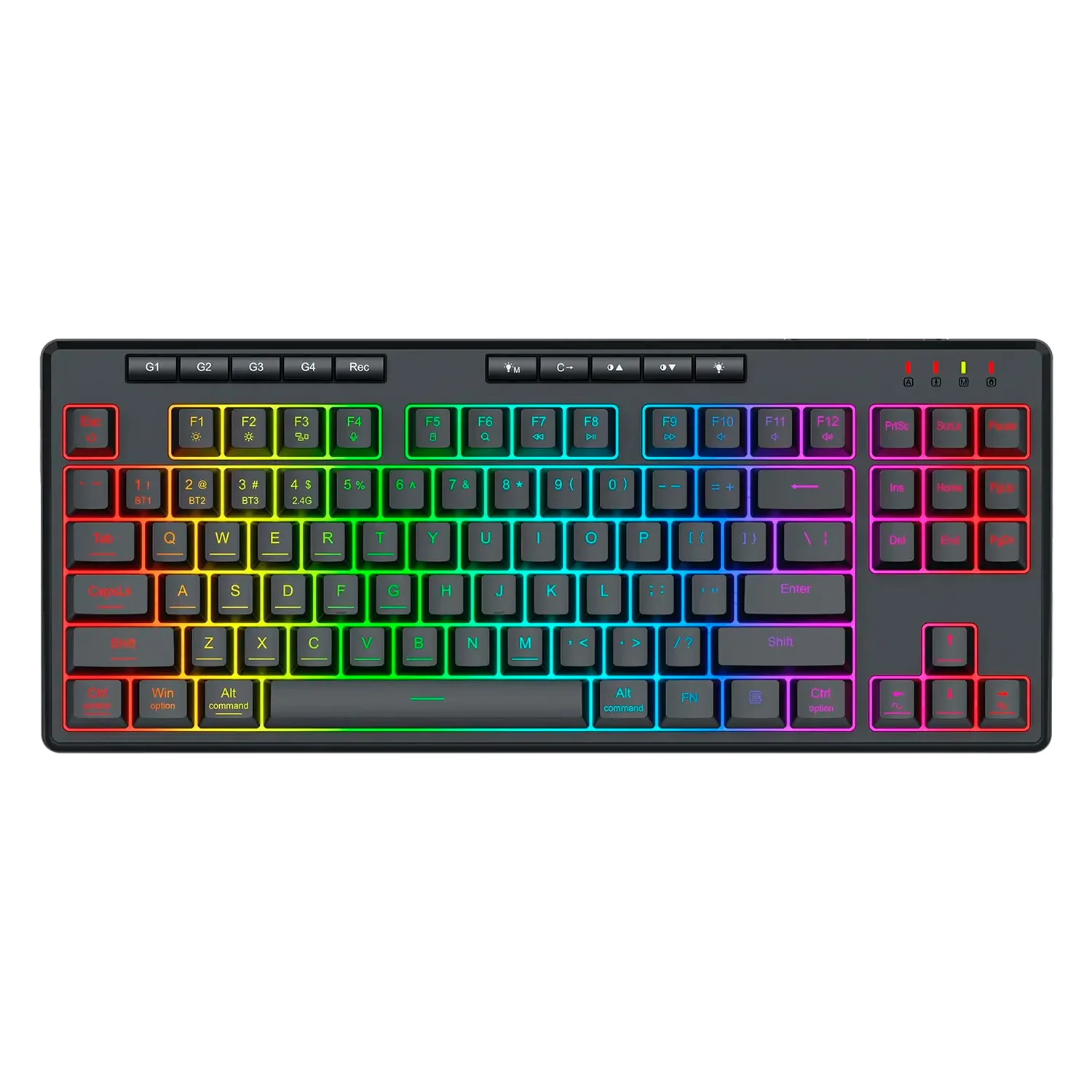 Teclado Gamer Redragon Shiva 87 K516RGB-Pro Inglês USB - Preto