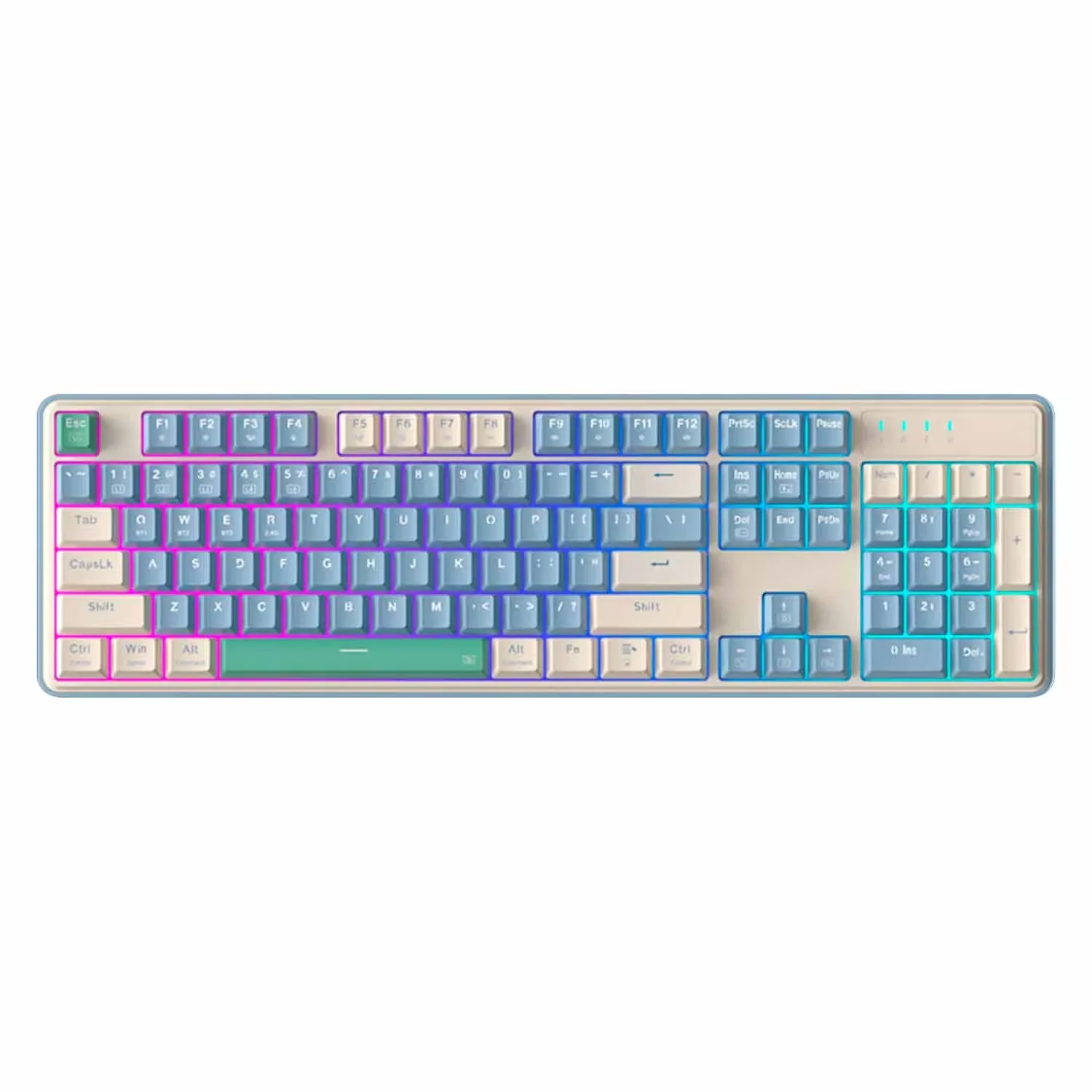 Teclado Redragon Faye K685PYG RGB USB-C - Branco