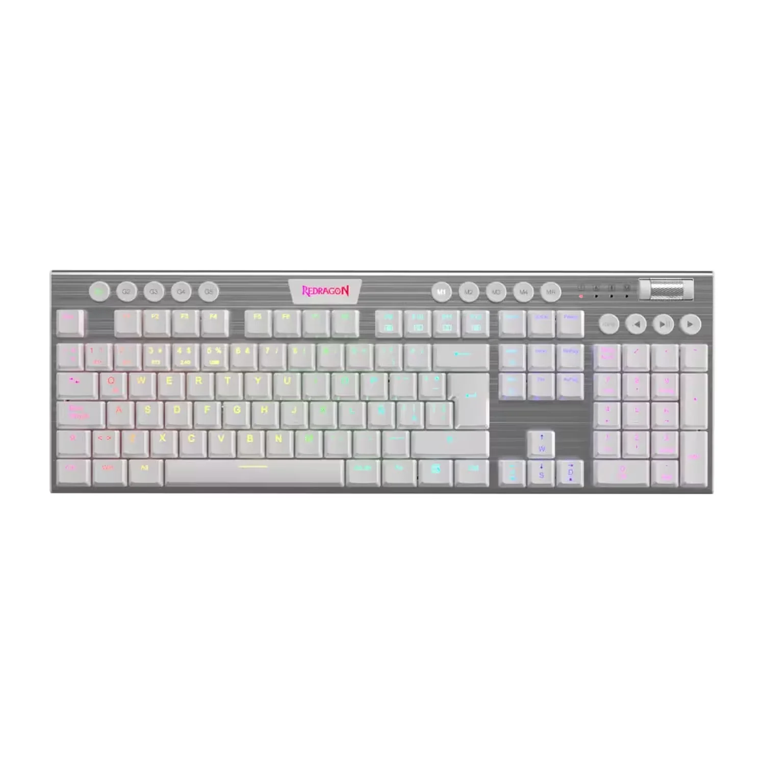 Teclado Redragon K618 Horus Switch Red sem Fio - Cinza K618W-RGB-SP