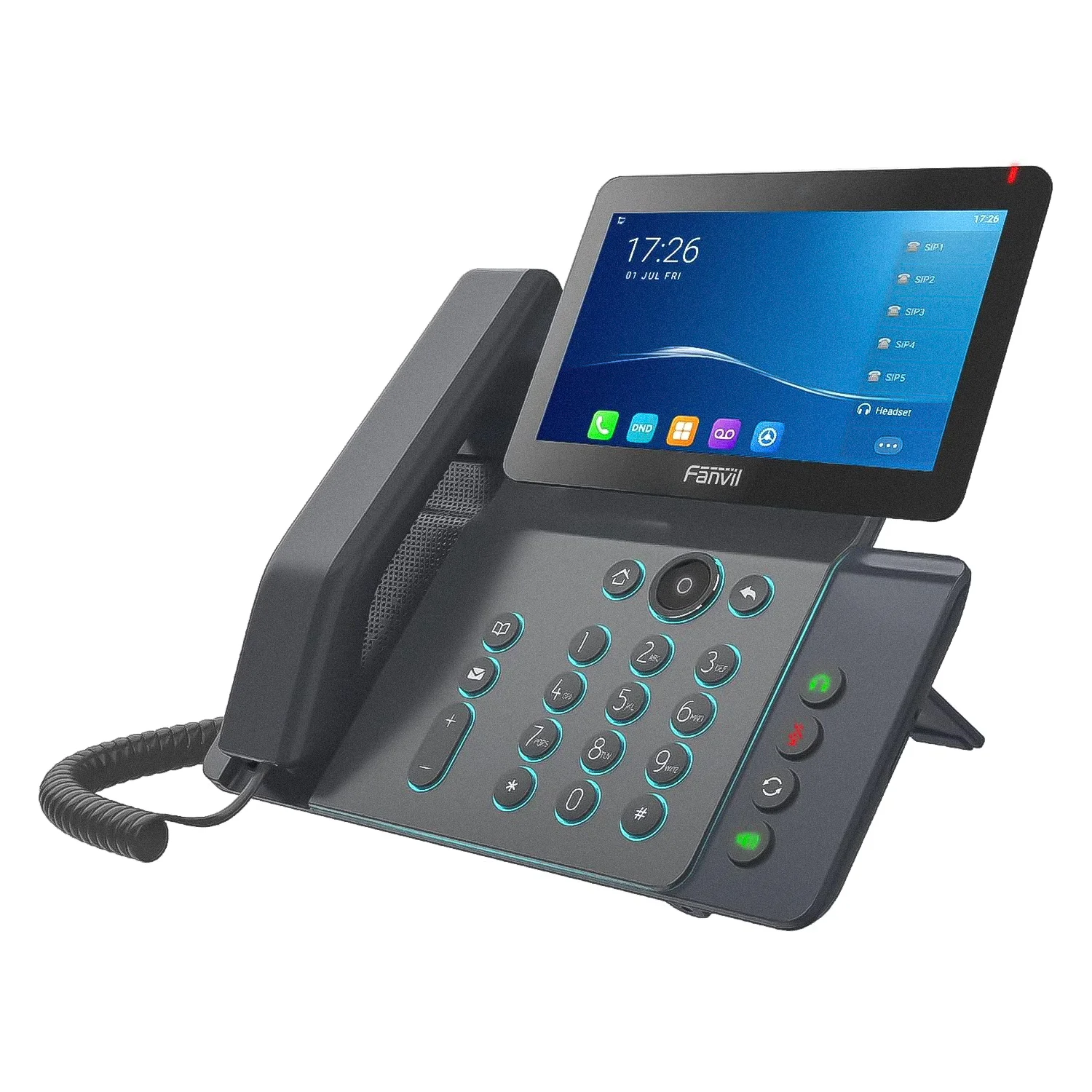 Telefone Fanvil V67 Flagship IP 7" 20 Linhas Sip WiFi - Preto