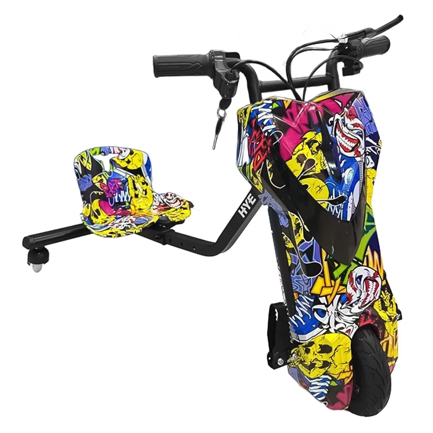 Triciclo Elétrico HYE HY-TR02 8.5" 250W - Hip Hop Amarelo