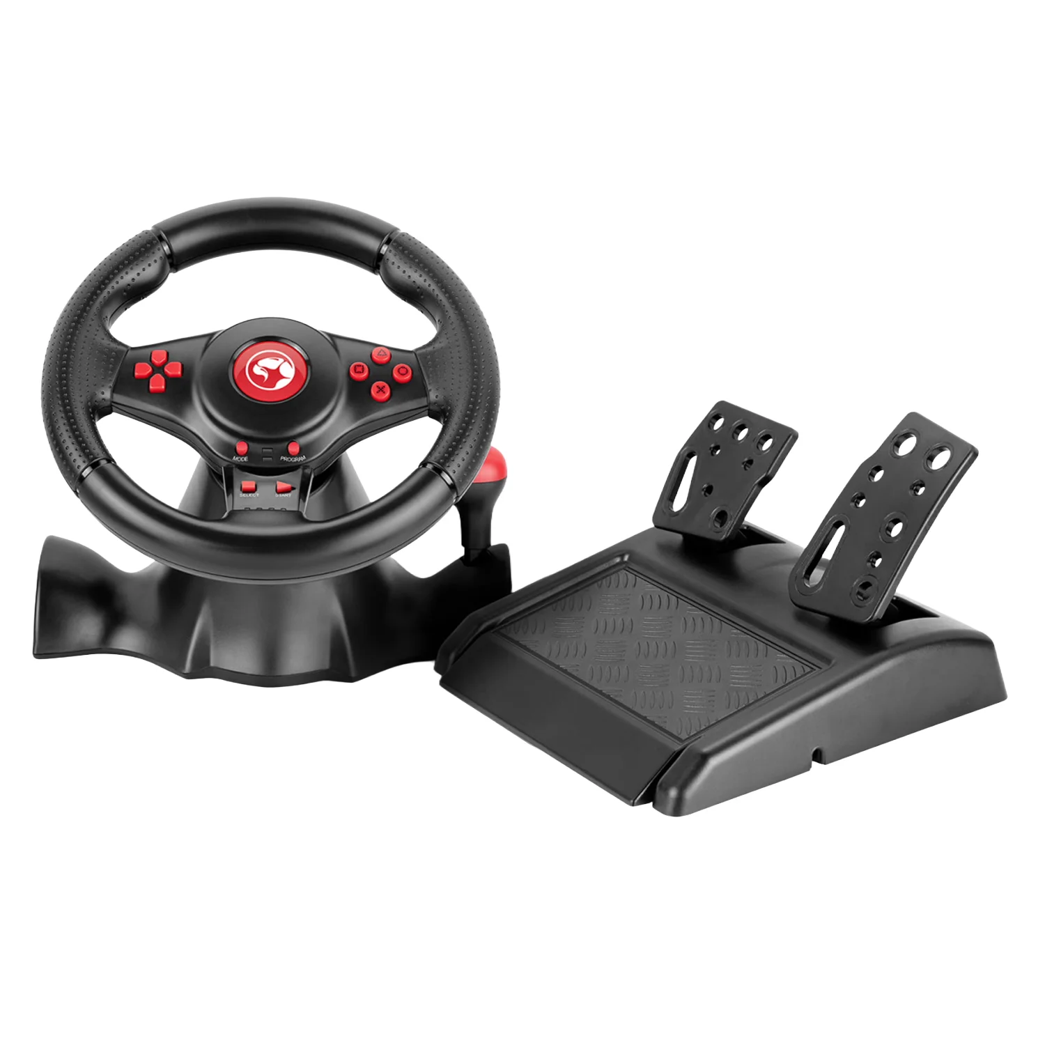 Volante Marvo GT-903 + Pedal para PS3 / PS4 / PS5 / PC / Xbox - Preto