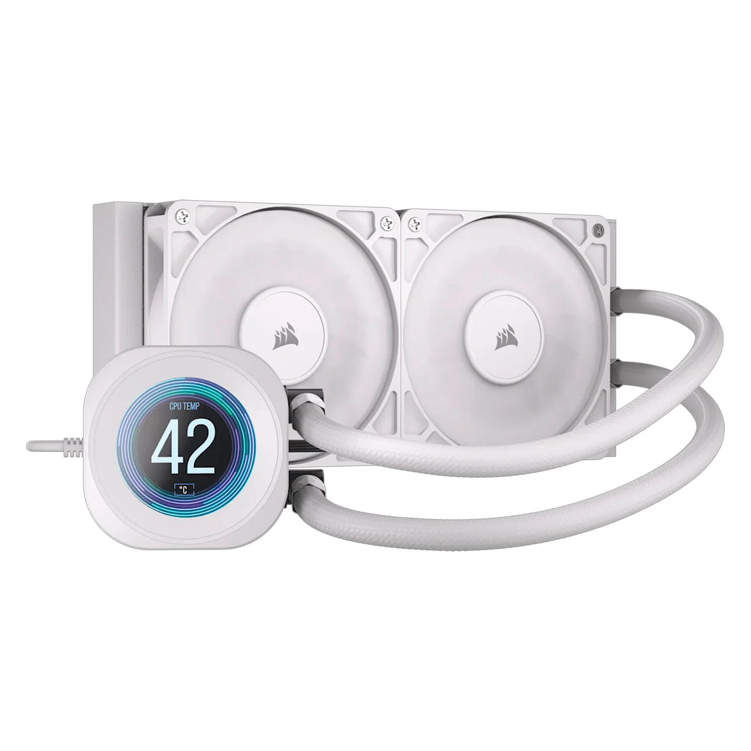 Water Cooler para Processador Corsair Nautilus 240 RS LCD CW-9061032-WW - Branco