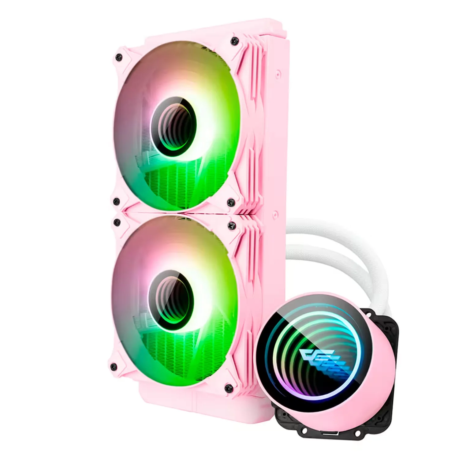 Water Cooler para Processador DarkFlash Twister DX240 V2 ARGB - Rosa